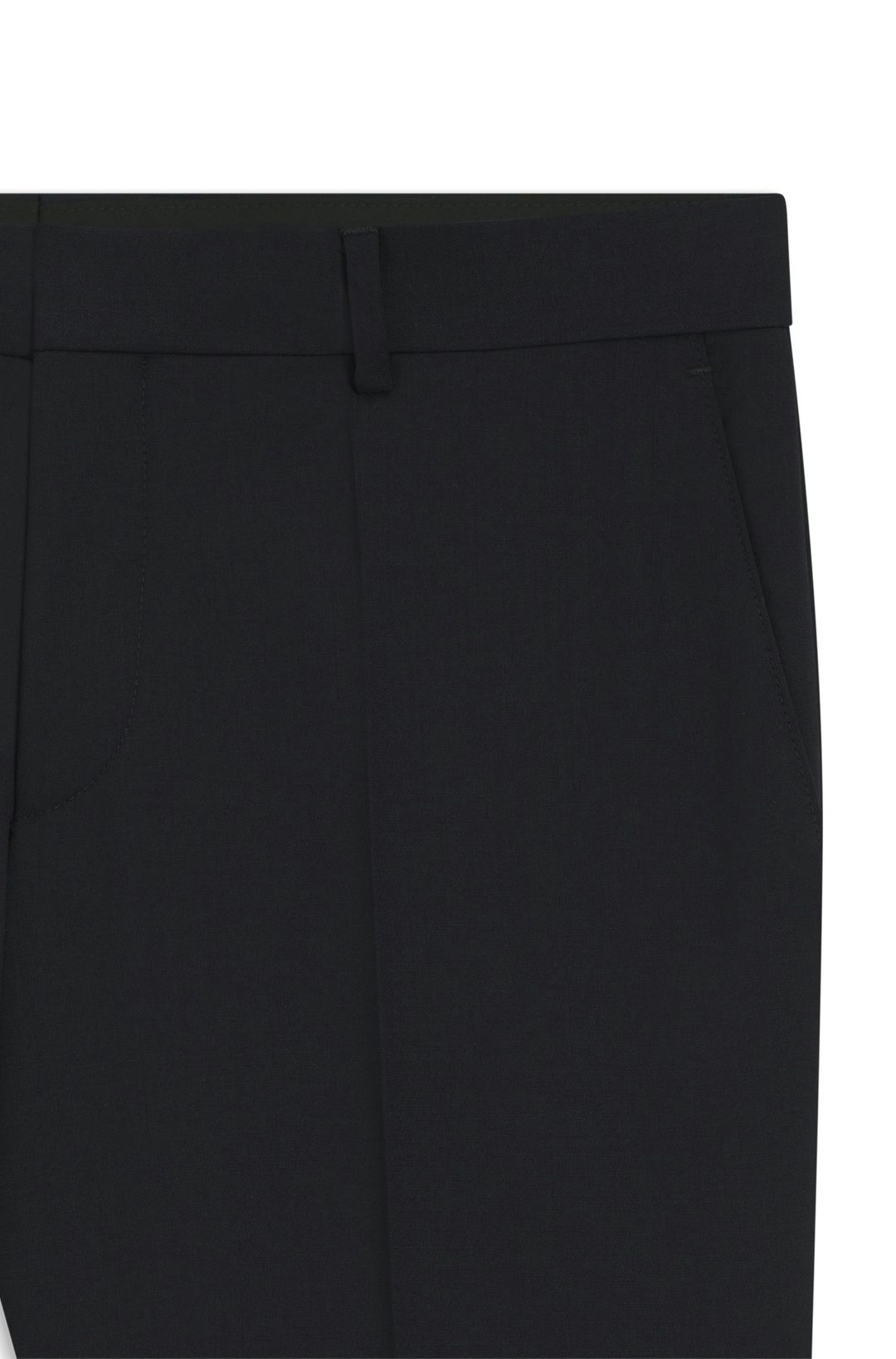 Kalhoty slim fit ze vzorované panenské vlny - Dark Blue