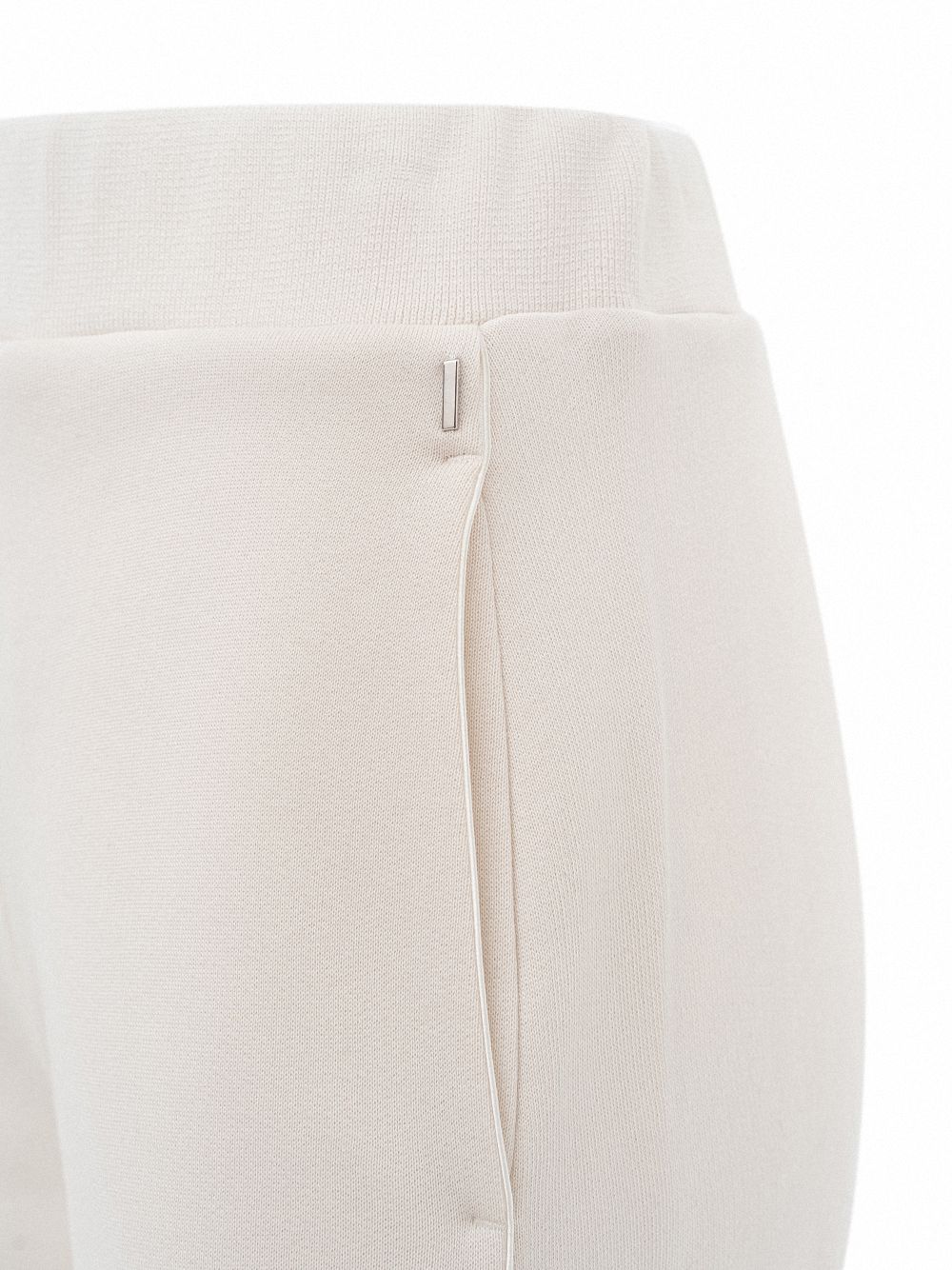 Tepláky ze směsi bavlny s lesklým lemováním - Open White