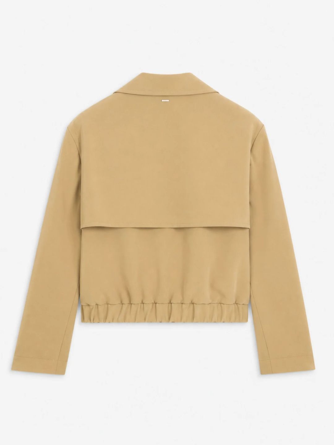 Bunda volného střihu z japonského krepu - Dark Beige