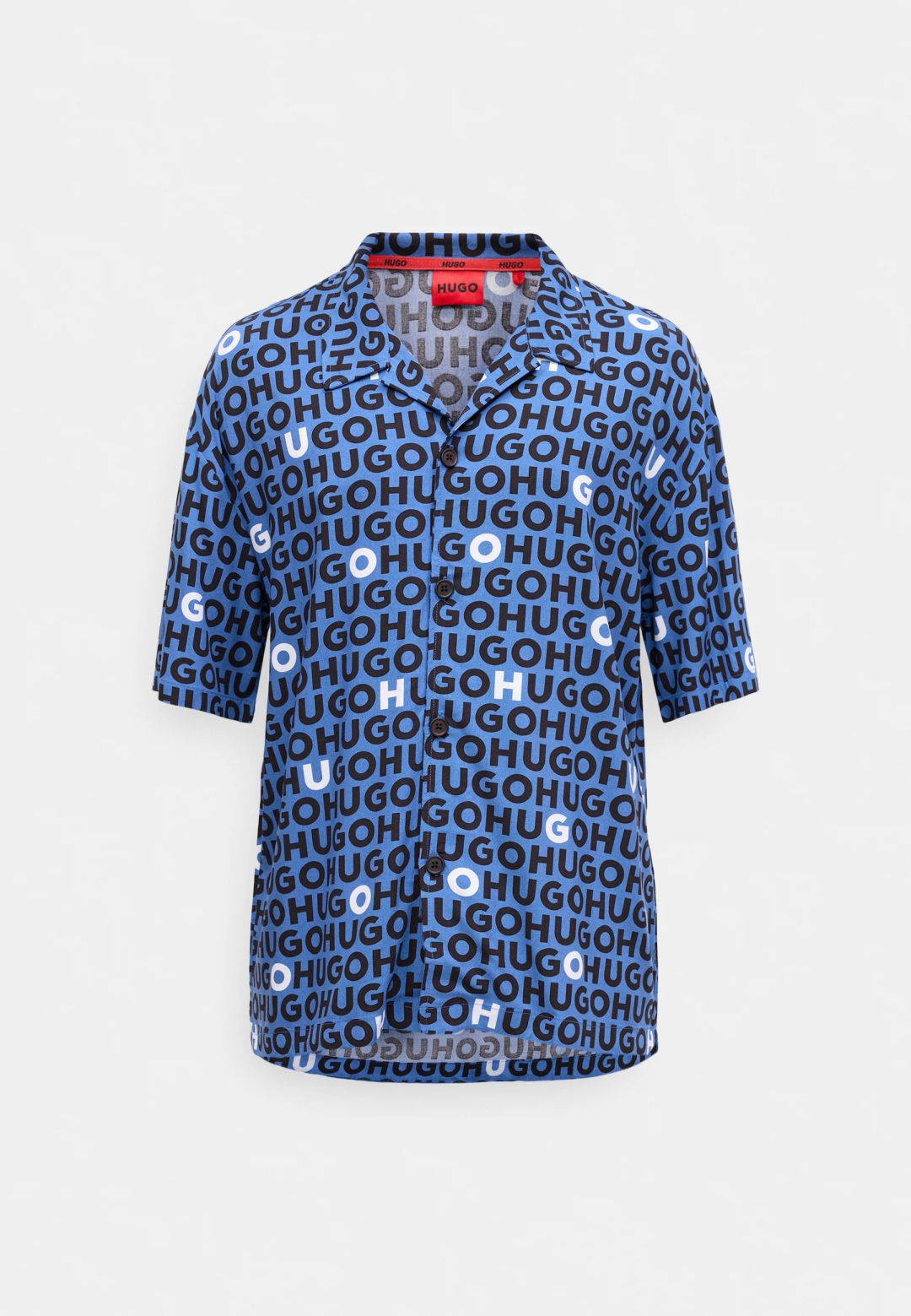 Košile volného střihu s potiskem loga - Medium Blue