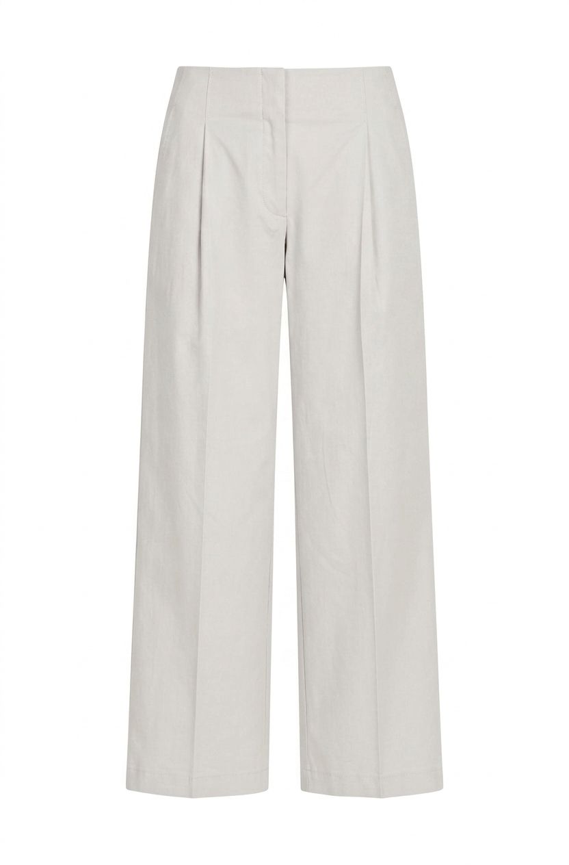 Culottes volného střihu ze strečové bavlny - Silver