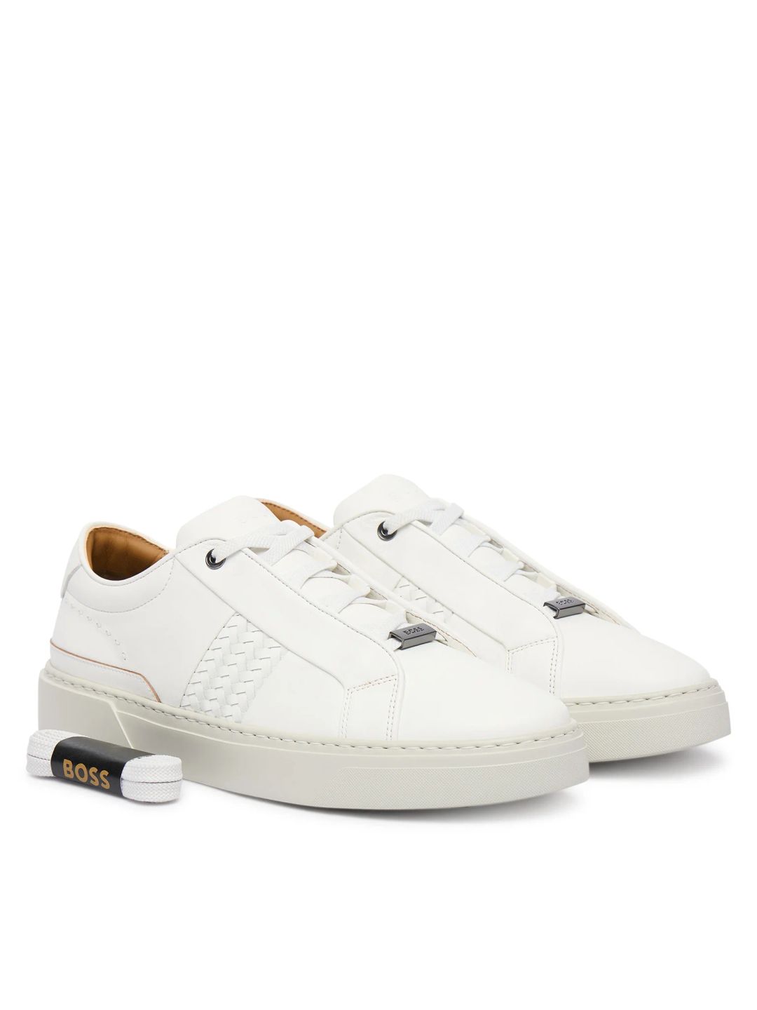 Tenisky Gary s tkanými detaily - White