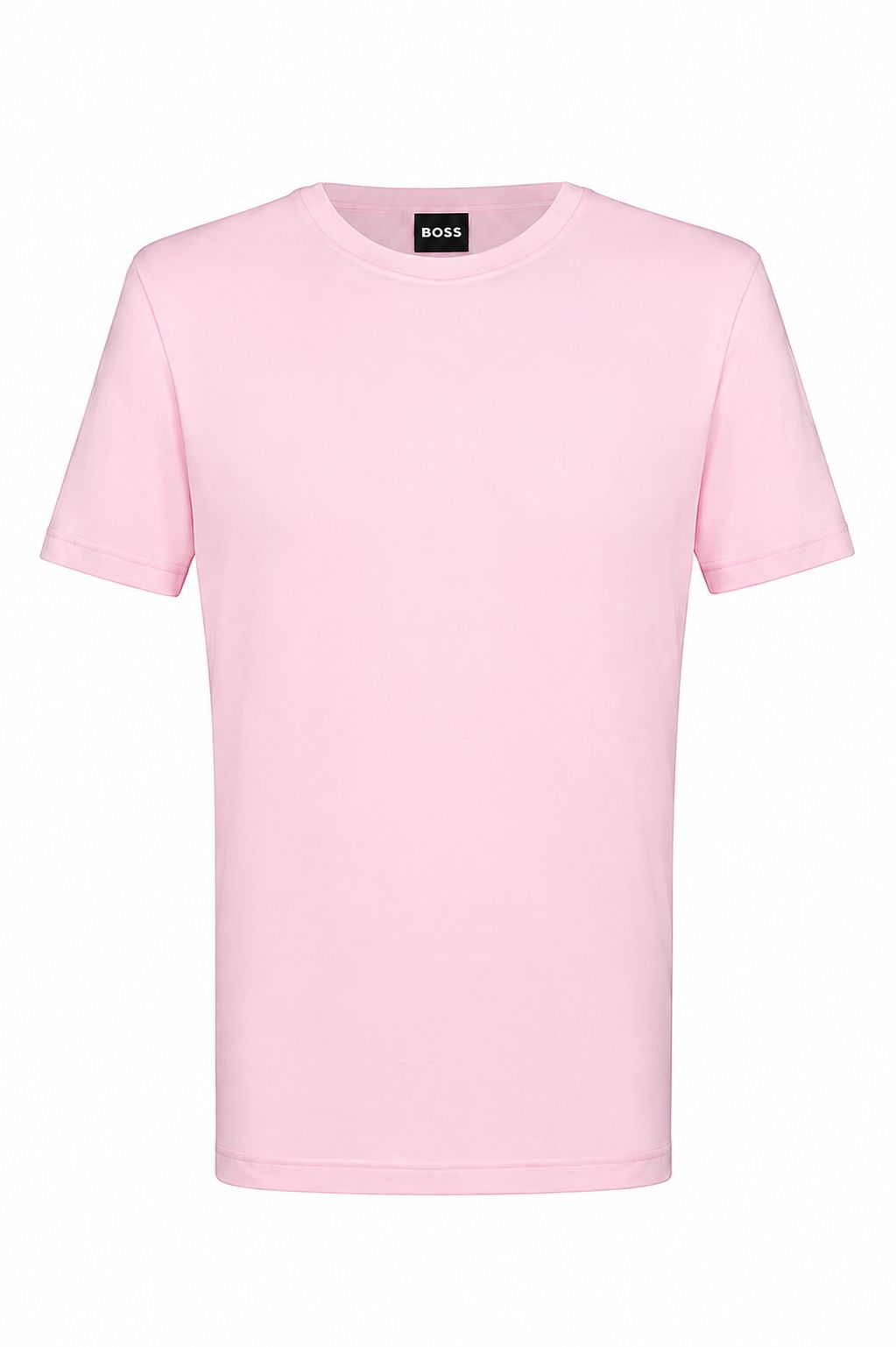 Tričko regular střihu z bavlny a lnu - Open Pink