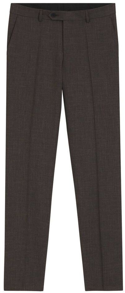 Oblekové kalhoty BOSS BY BECKHAM slim fit z vlněné směsi - Dark Brown