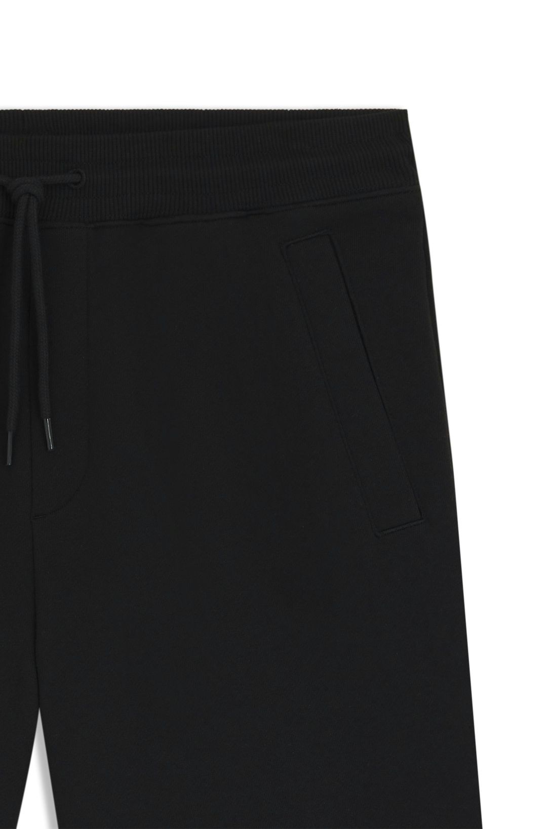 Bavlněné froté kraťasy s červeným logem - Black