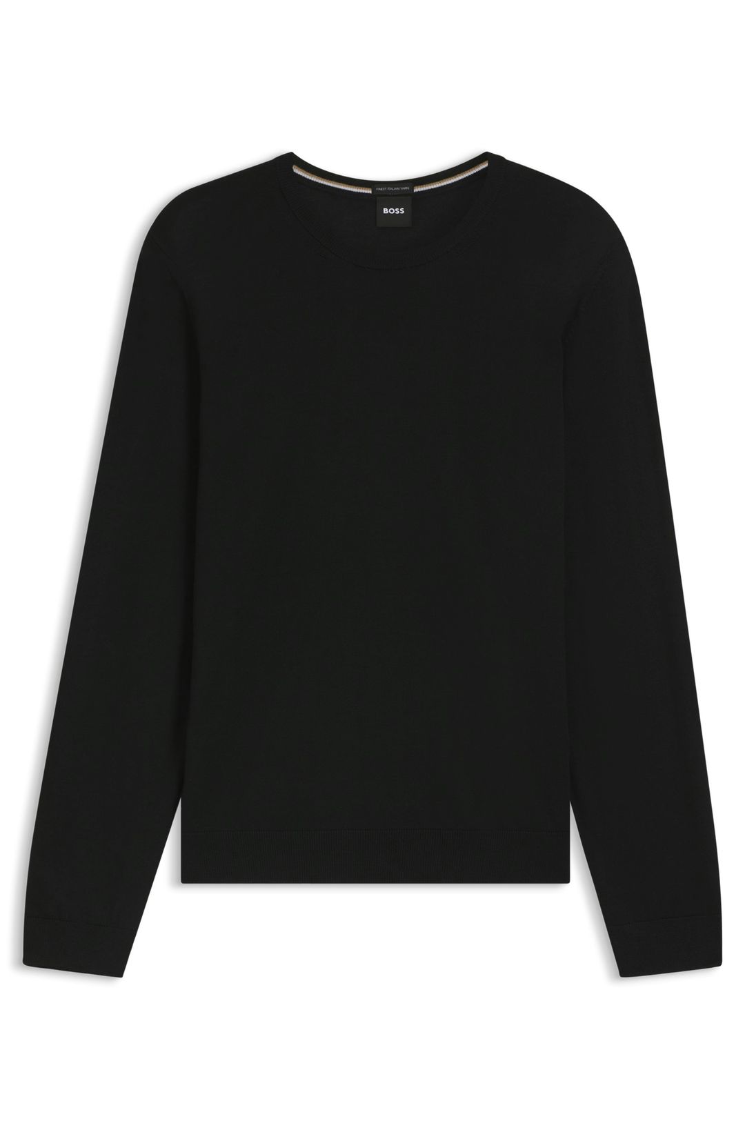 Svetr slim fit z merino vlny - Black