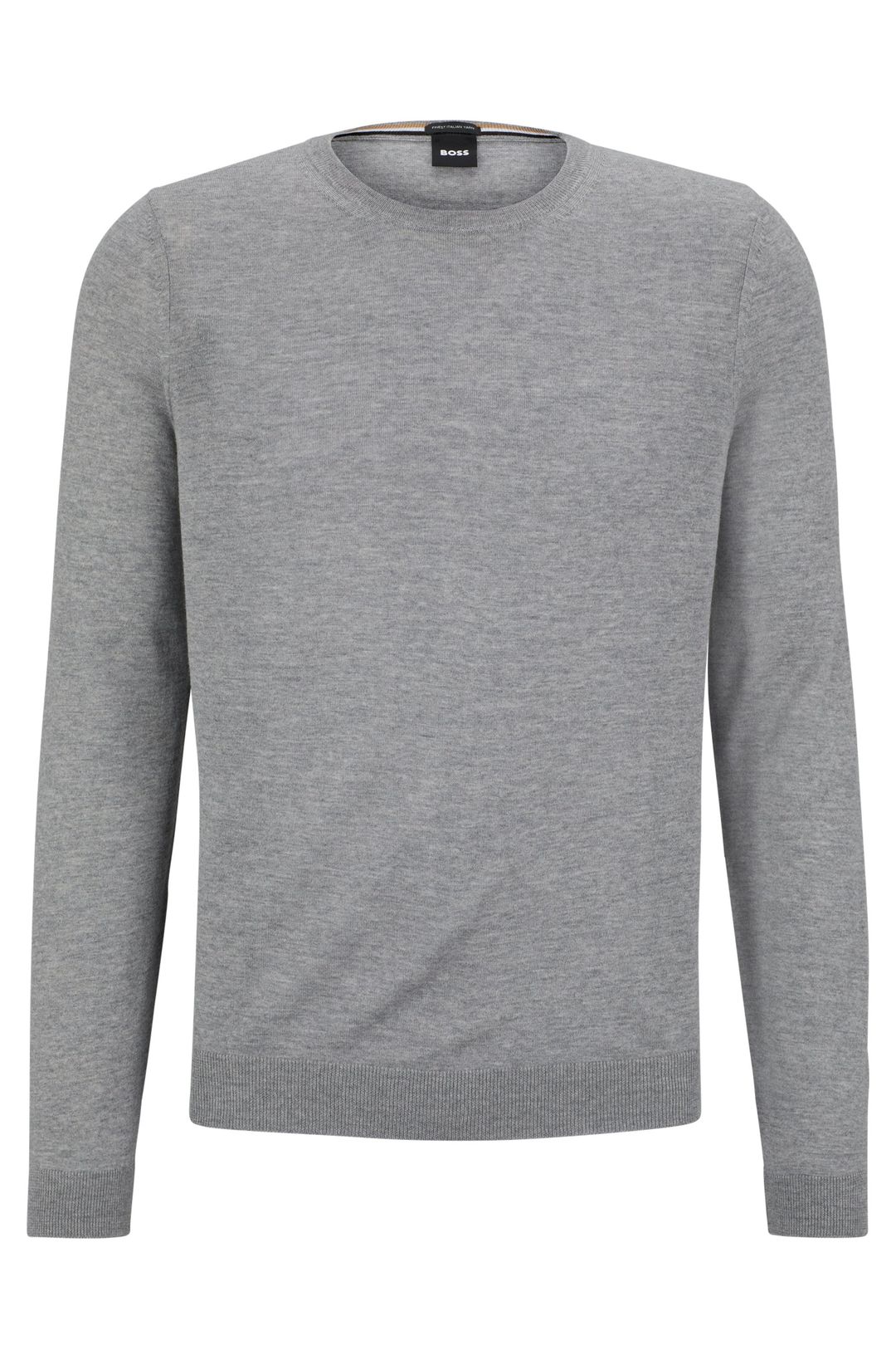 Svetr slim fit z merino vlny - Silver