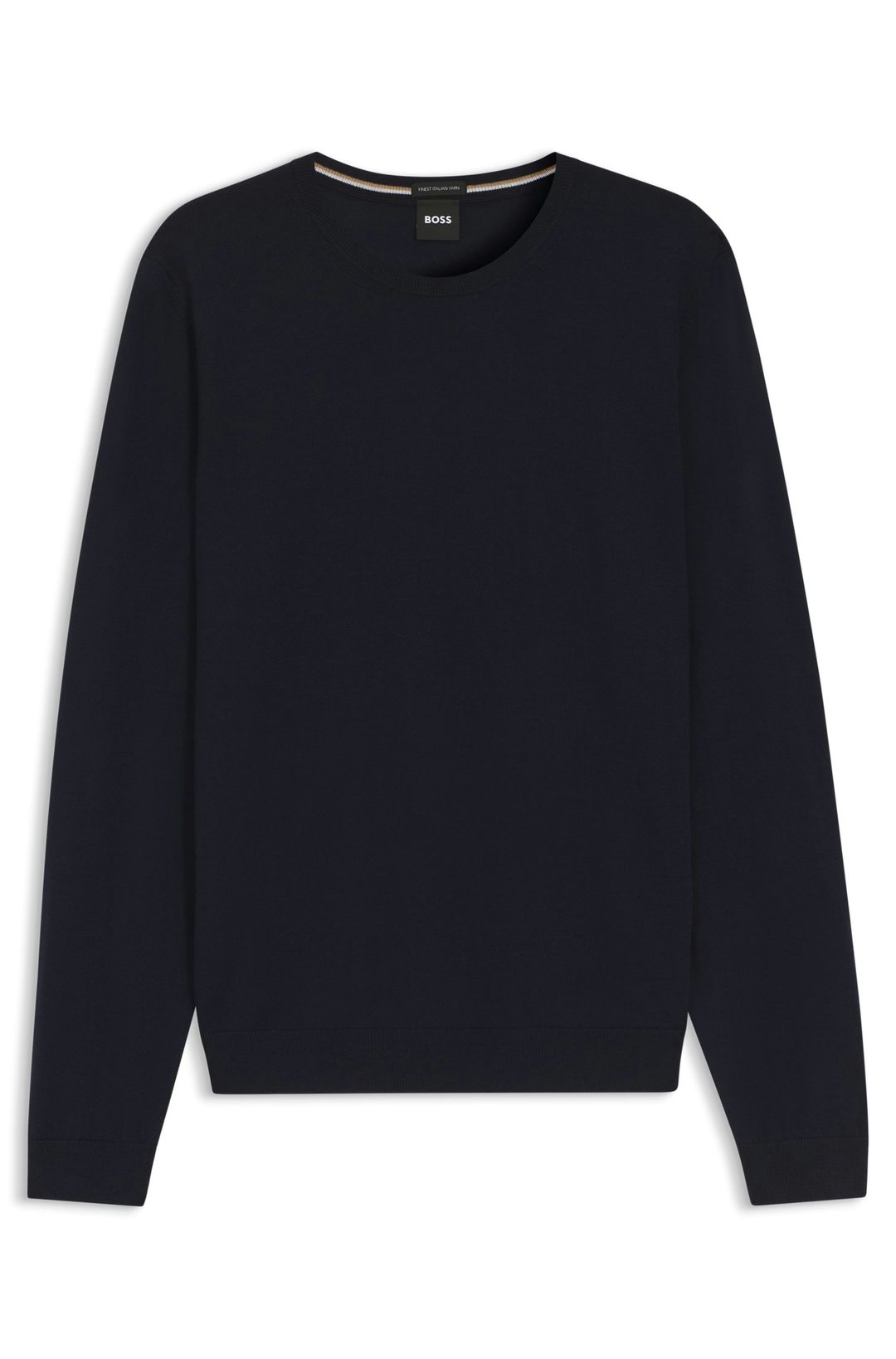 Svetr slim fit z merino vlny - Dark Blue