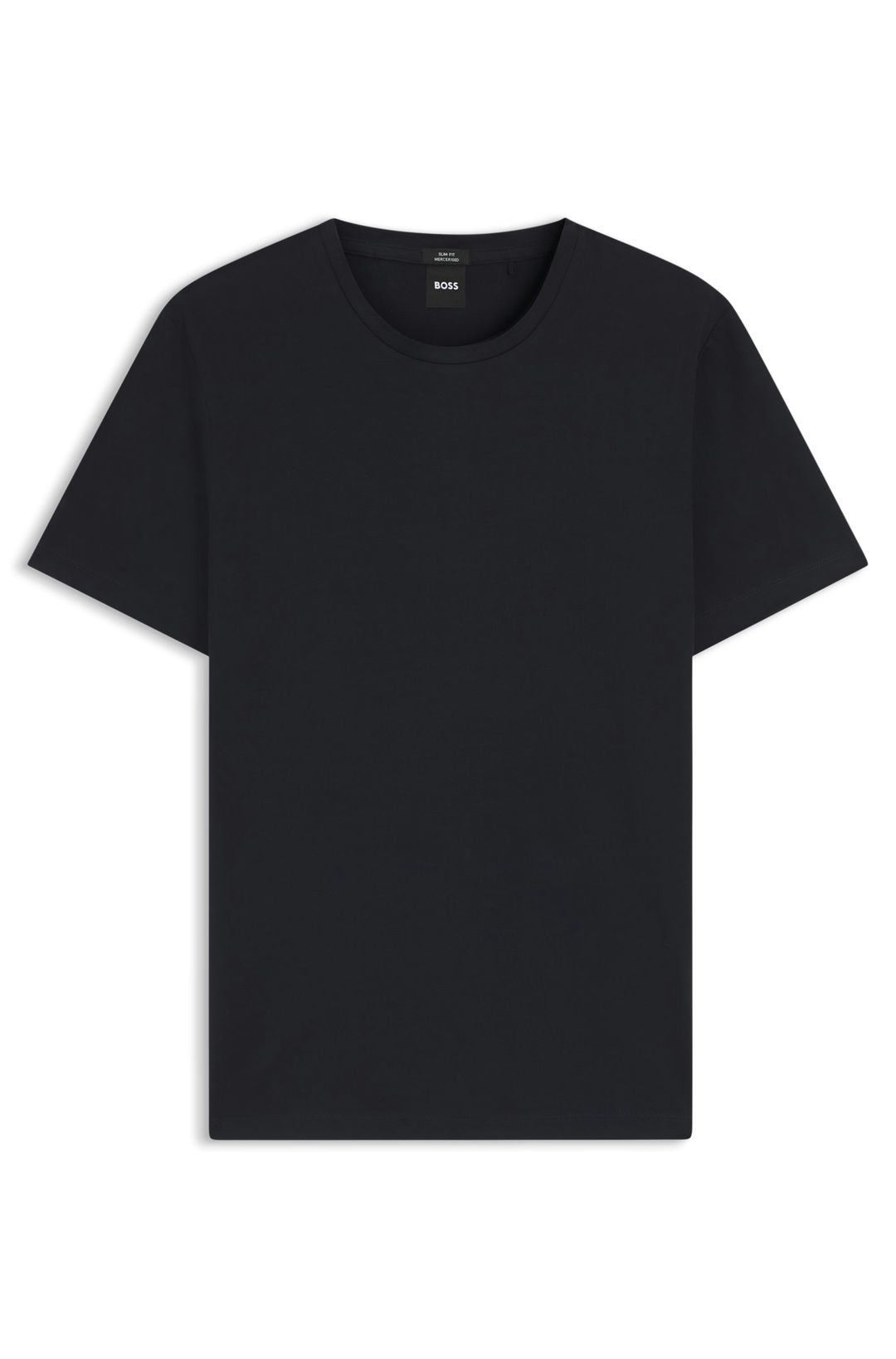 Tričko slim fit z mercerizované bavlny - Dark Blue