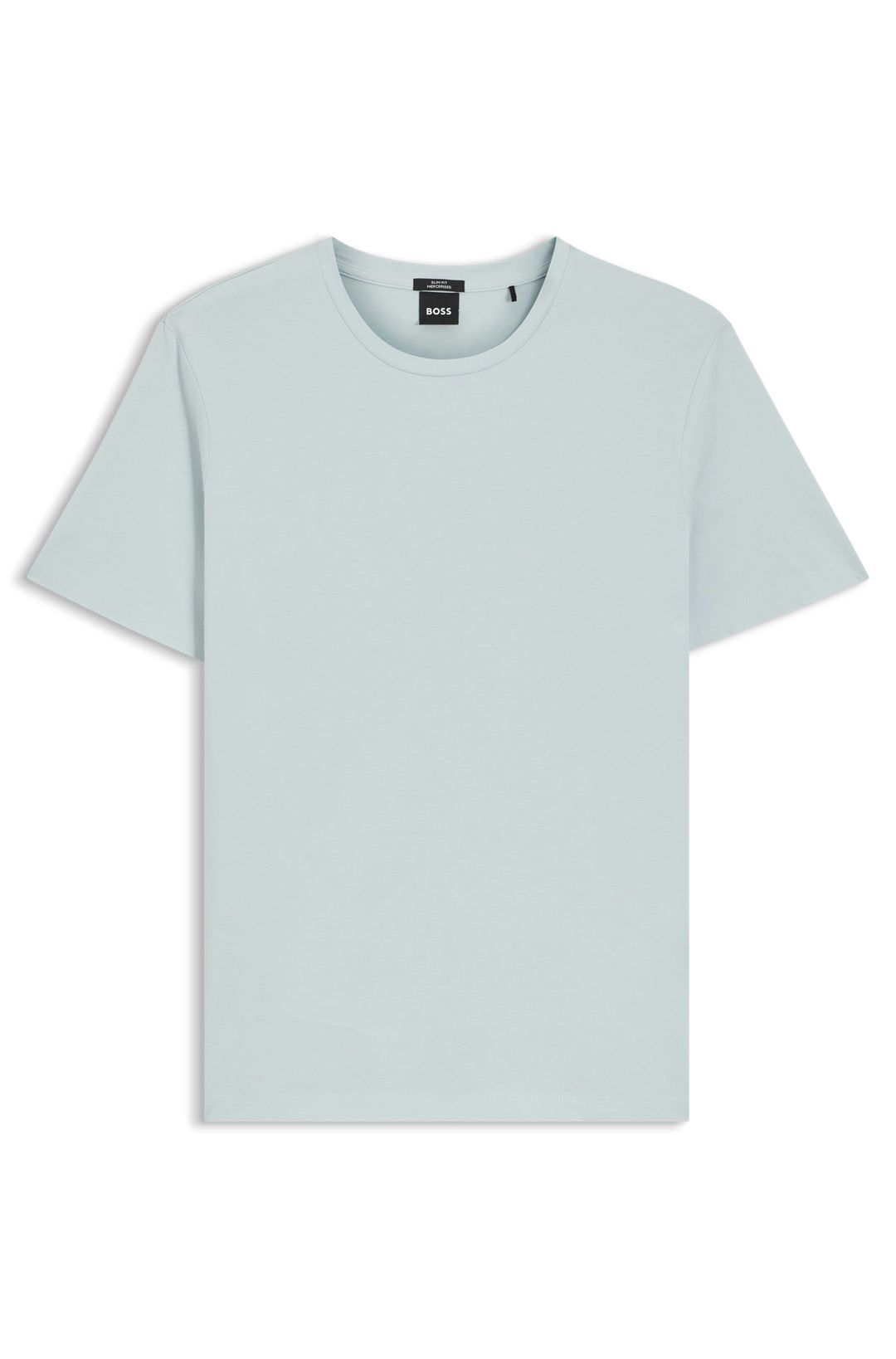Tričko slim fit z mercerizované bavlny - Open Blue