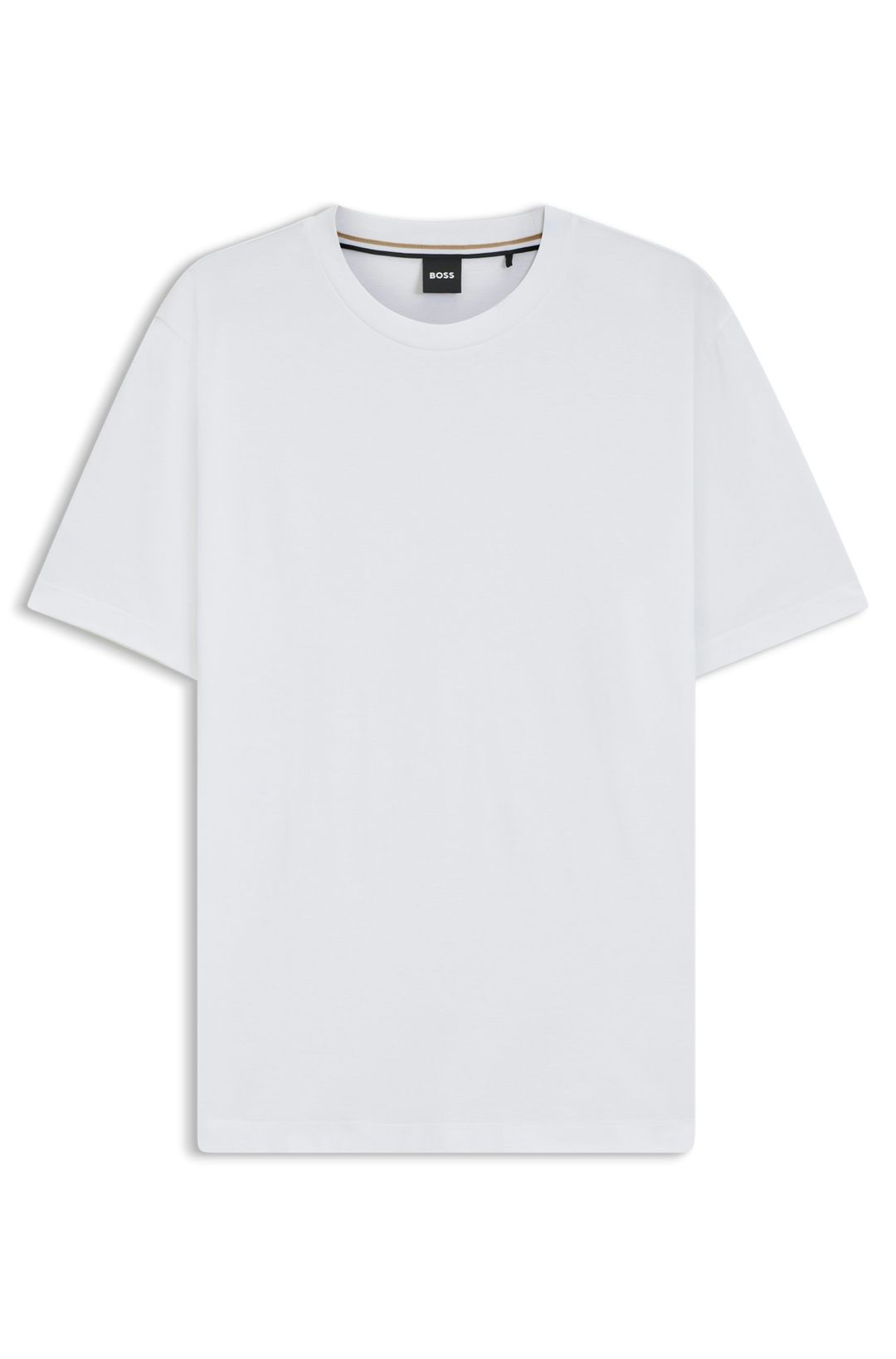 Tričko regular střihu z bavlněného žerzeje - White