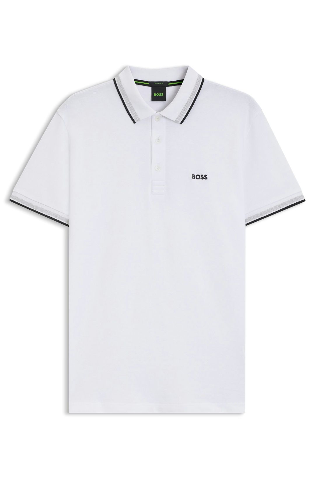 Polotričko BOSS z bavlněného piké - White