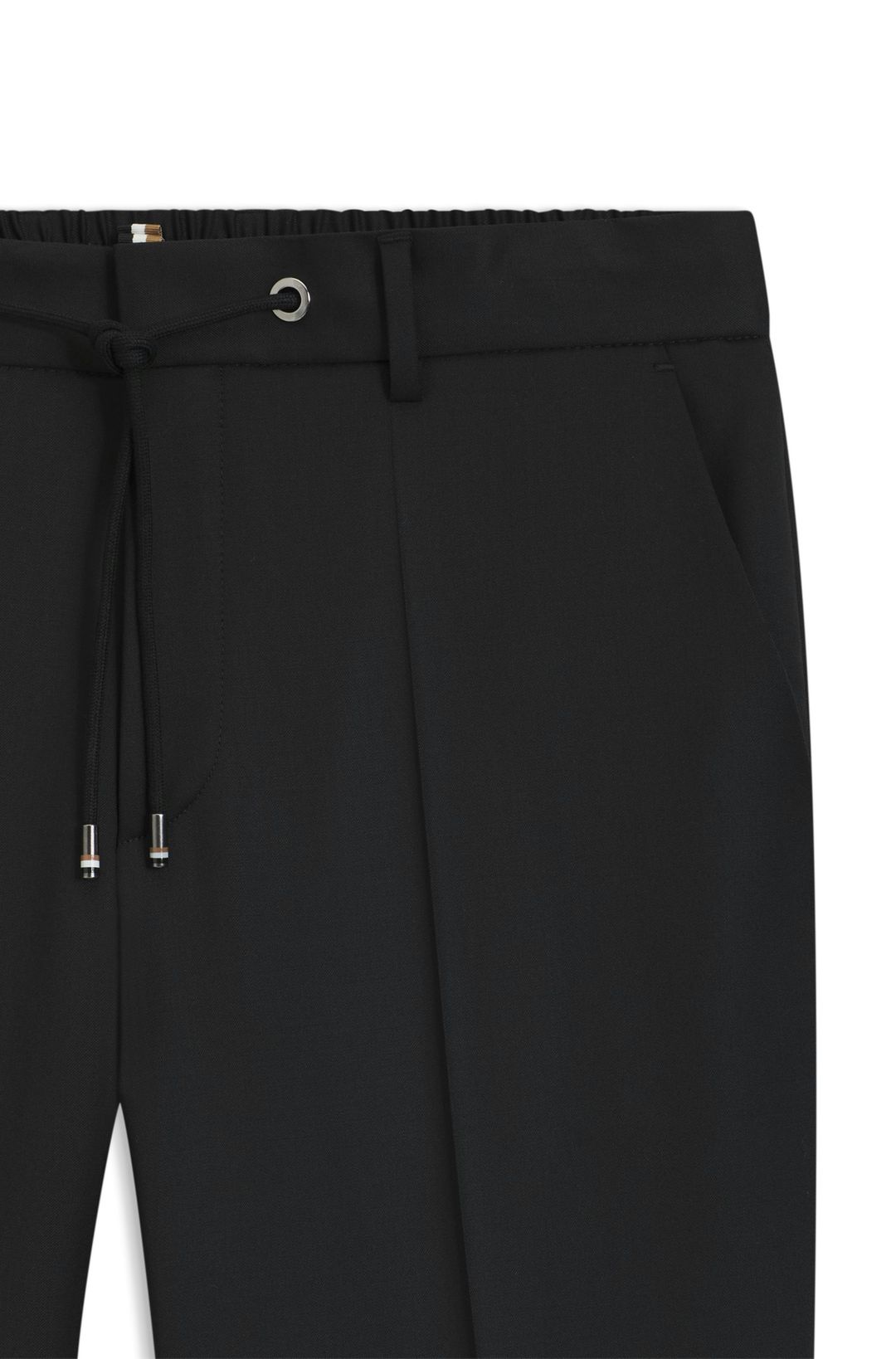Kalhoty BOSS ONE slim fit z panenské vlny serge - Black