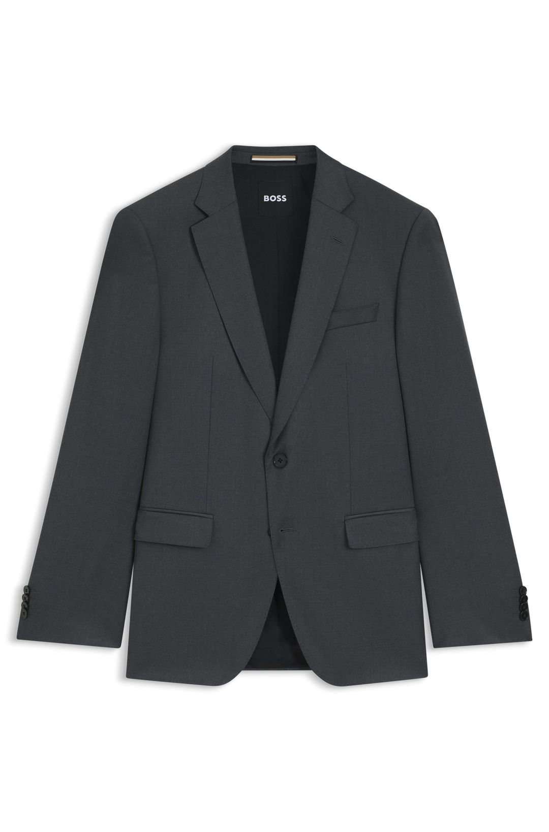 BOSS ONE Slim fit sako z panenské vlny serge - Dark Grey