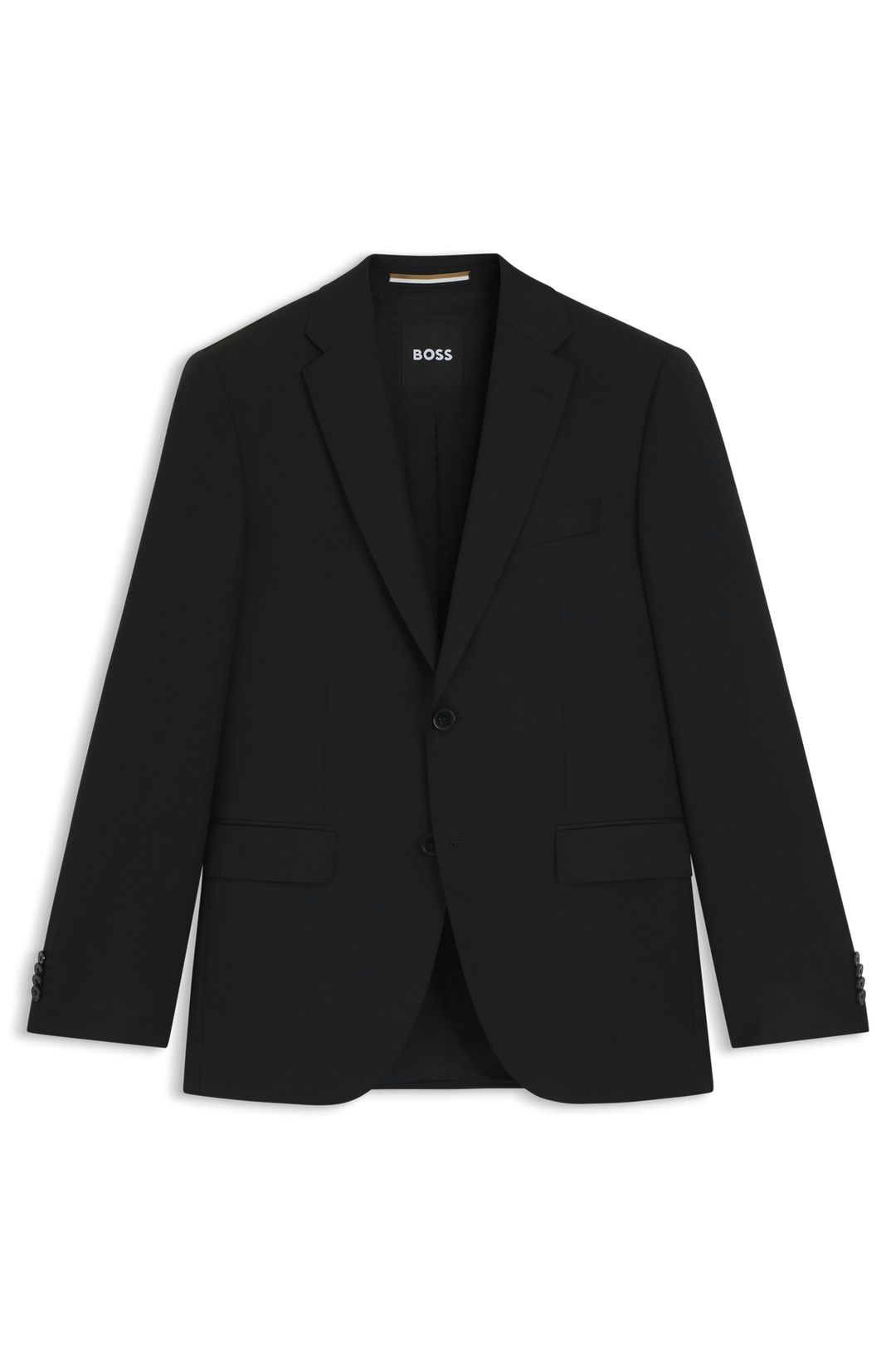 BOSS ONE Sako regular střihu z panenské vlny serge - Black