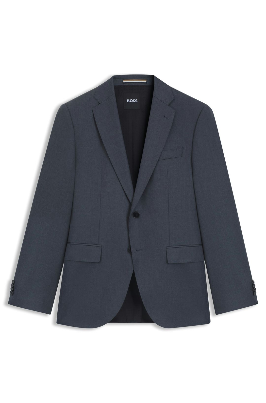 BOSS ONE Sako regular střihu z panenské vlny serge - Dark Grey