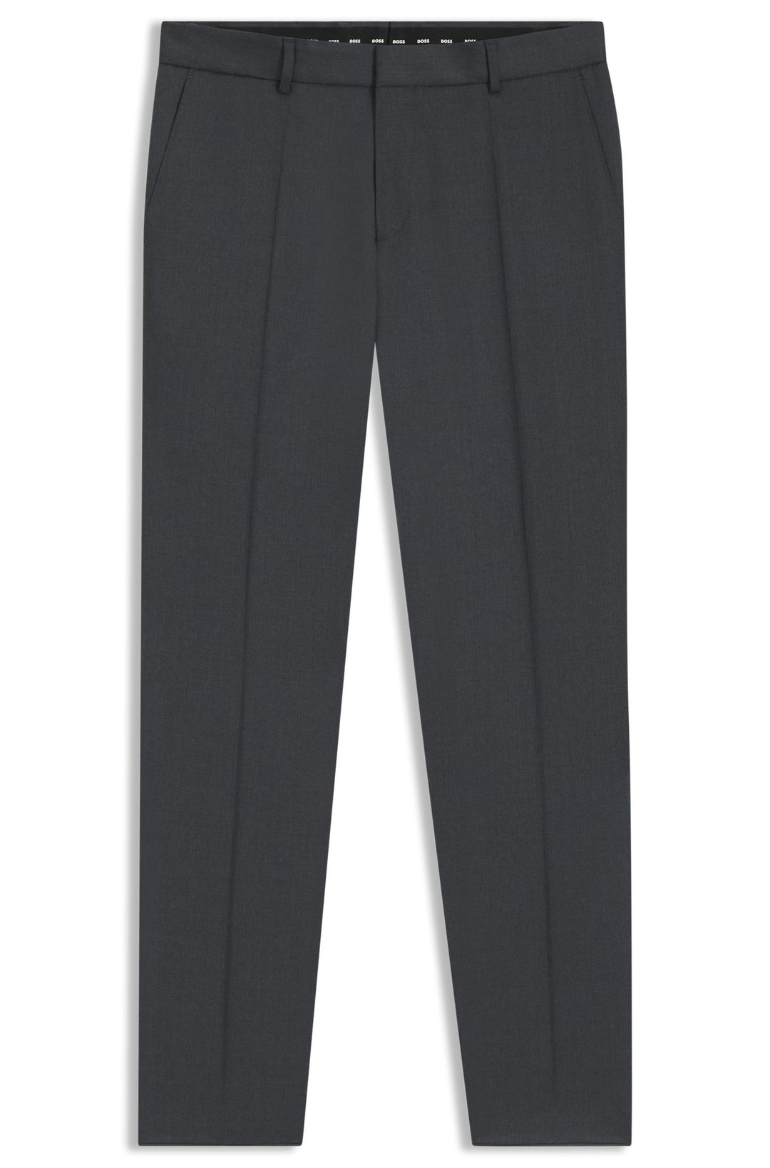 Kalhoty slim fit z panenské vlny serge - Dark Grey
