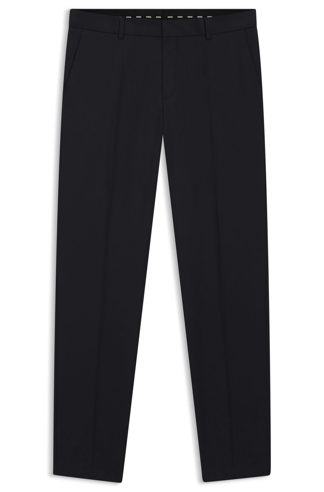 Kalhoty slim fit z panenské vlny serge - Dark Blue
