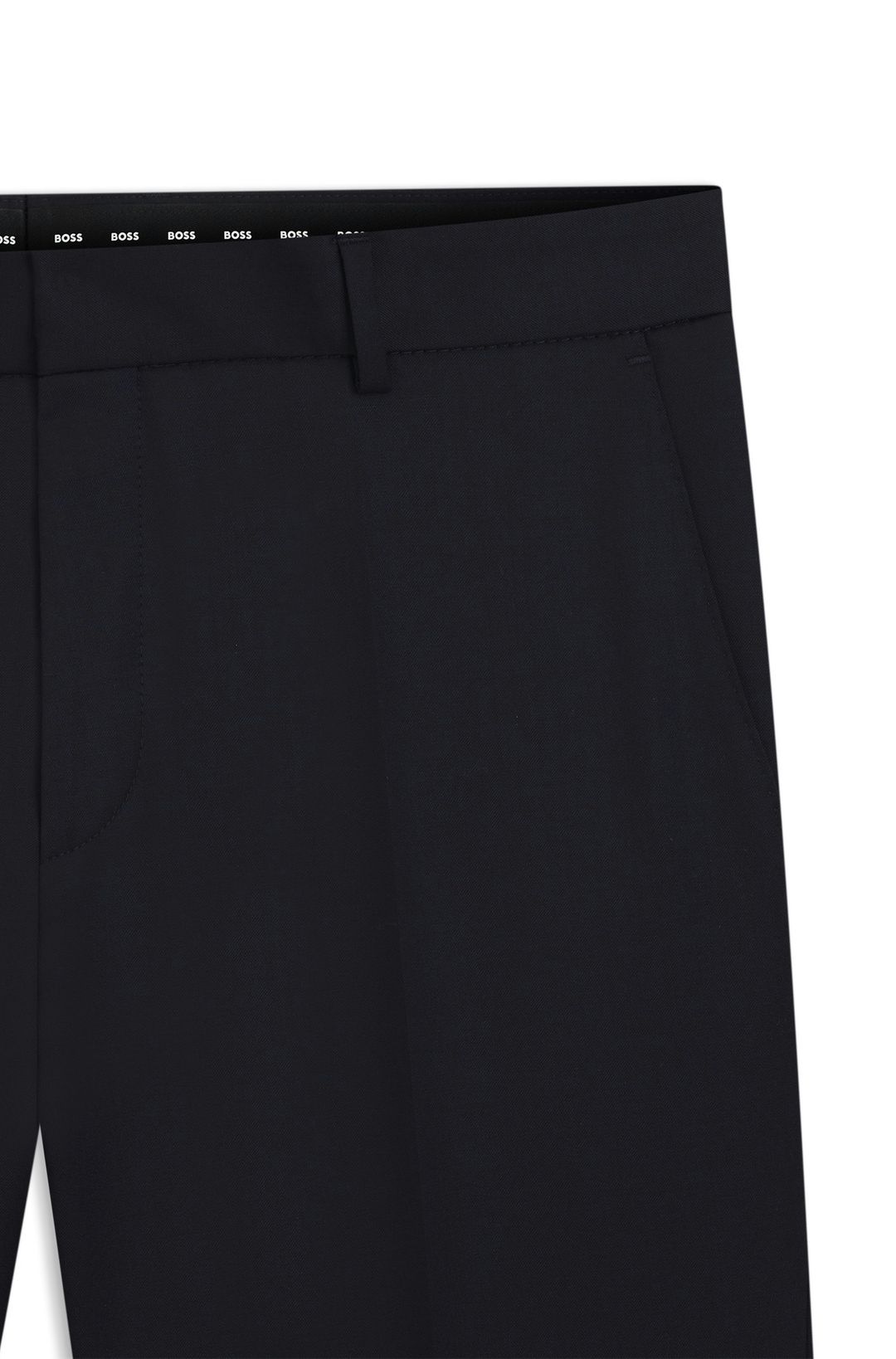 Kalhoty slim fit z panenské vlny serge - Dark Blue