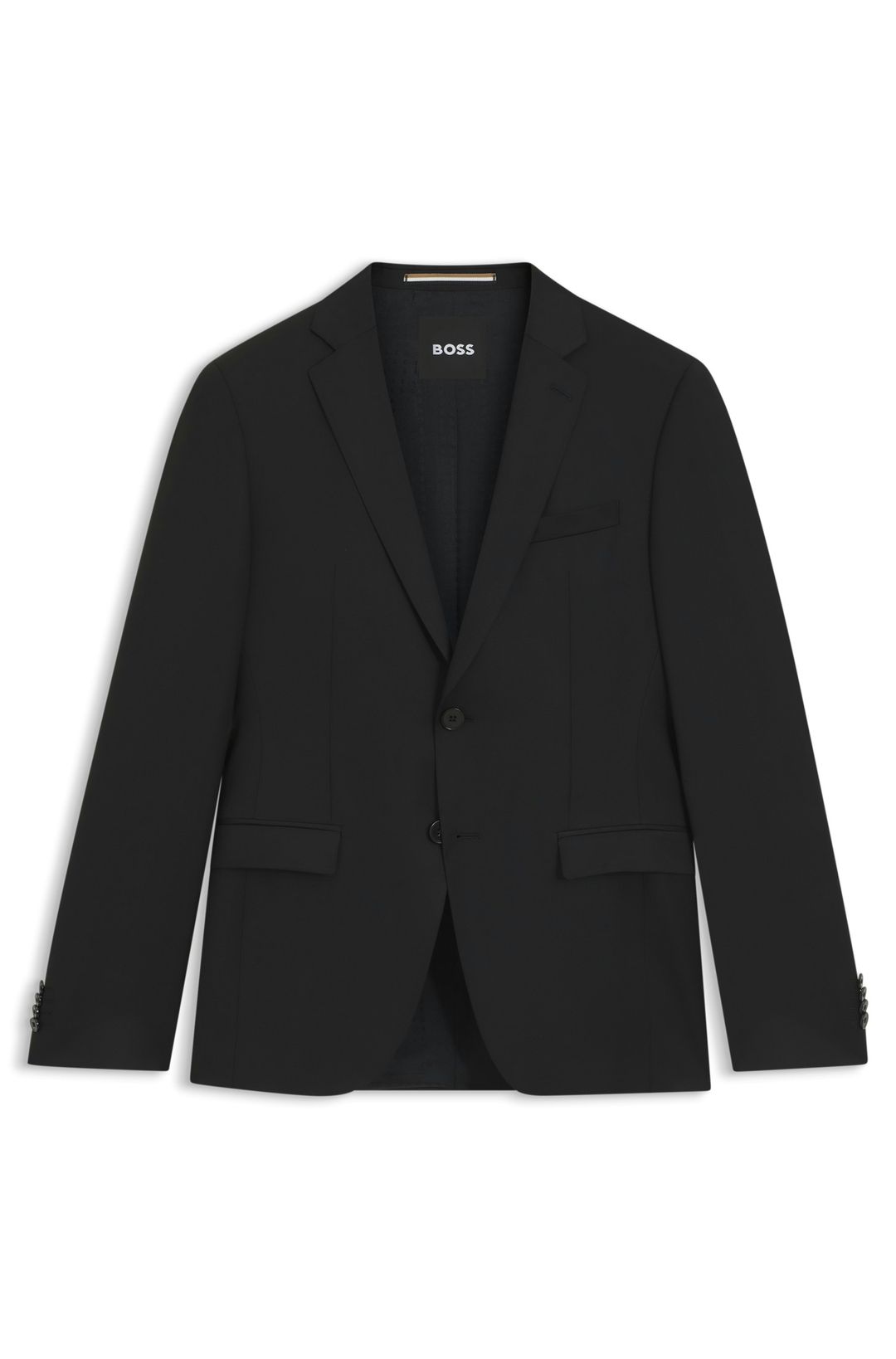 Extra úzké sako z panenské vlny serge - Black