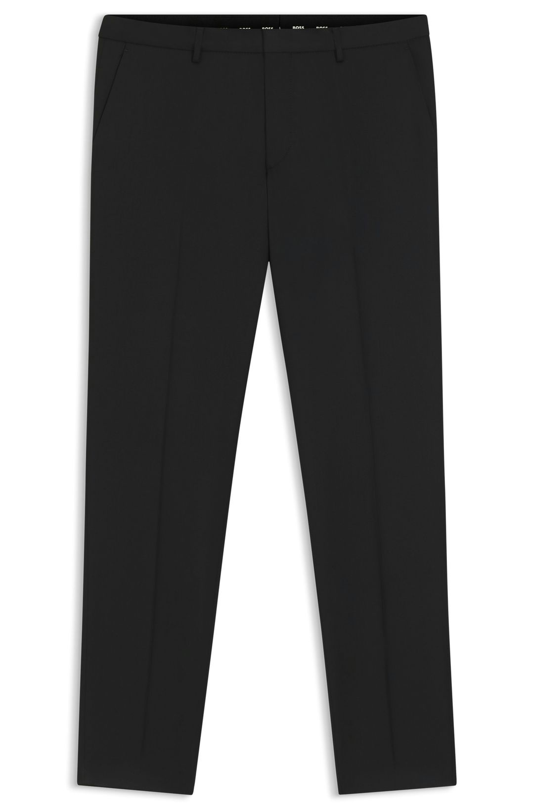 Kalhoty BOSS ONE Extra slim fit z panenské vlny serge - Black