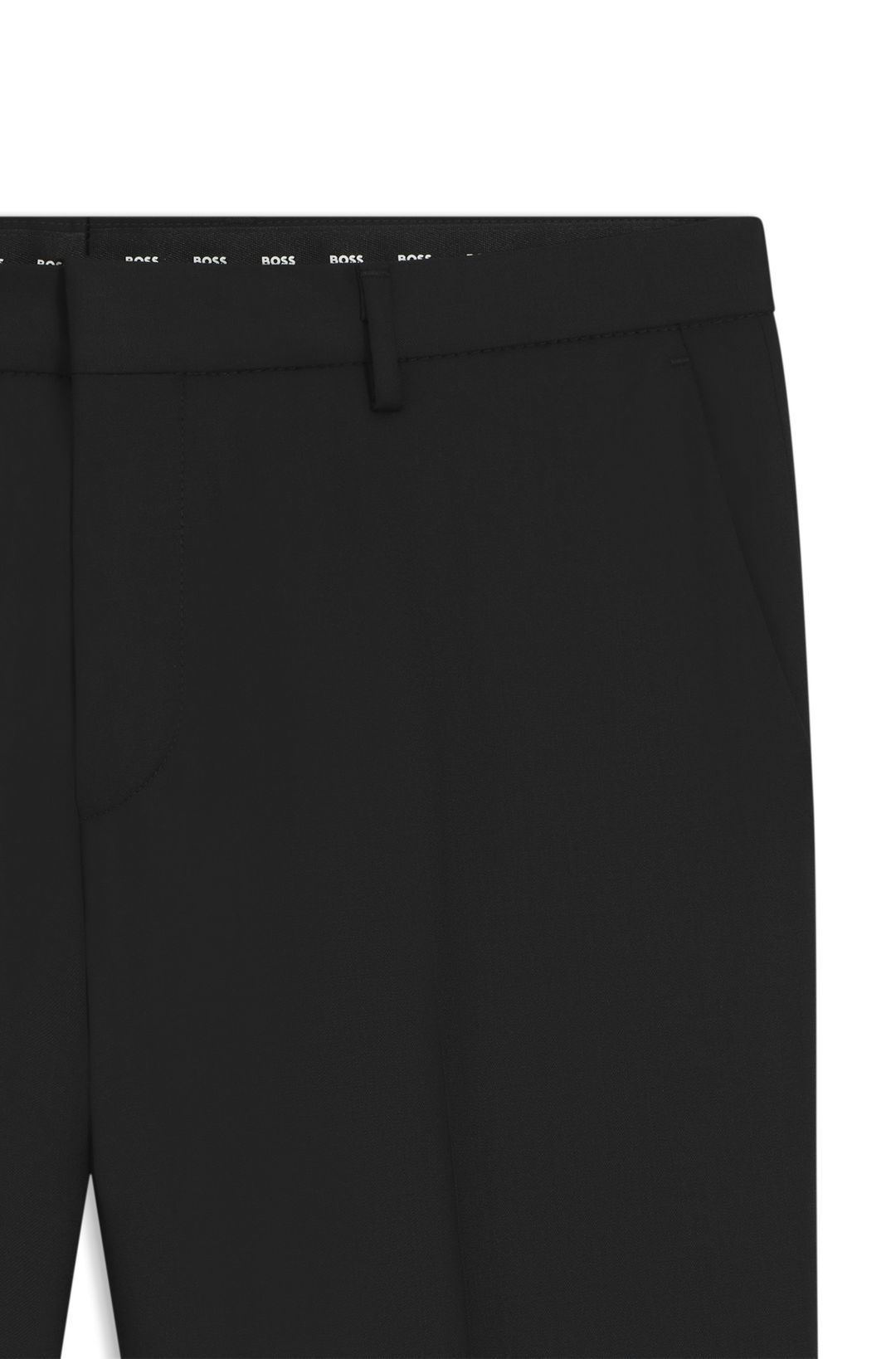 Kalhoty BOSS ONE Extra slim fit z panenské vlny serge - Black