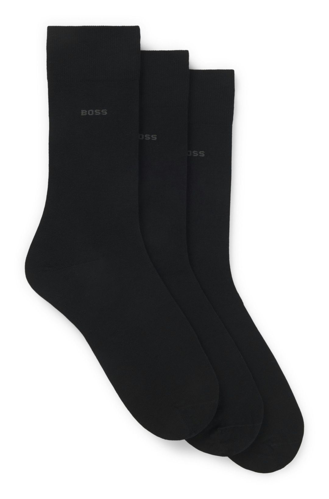 Balení tří ponožek standardní délky z pružného materiálu - Black