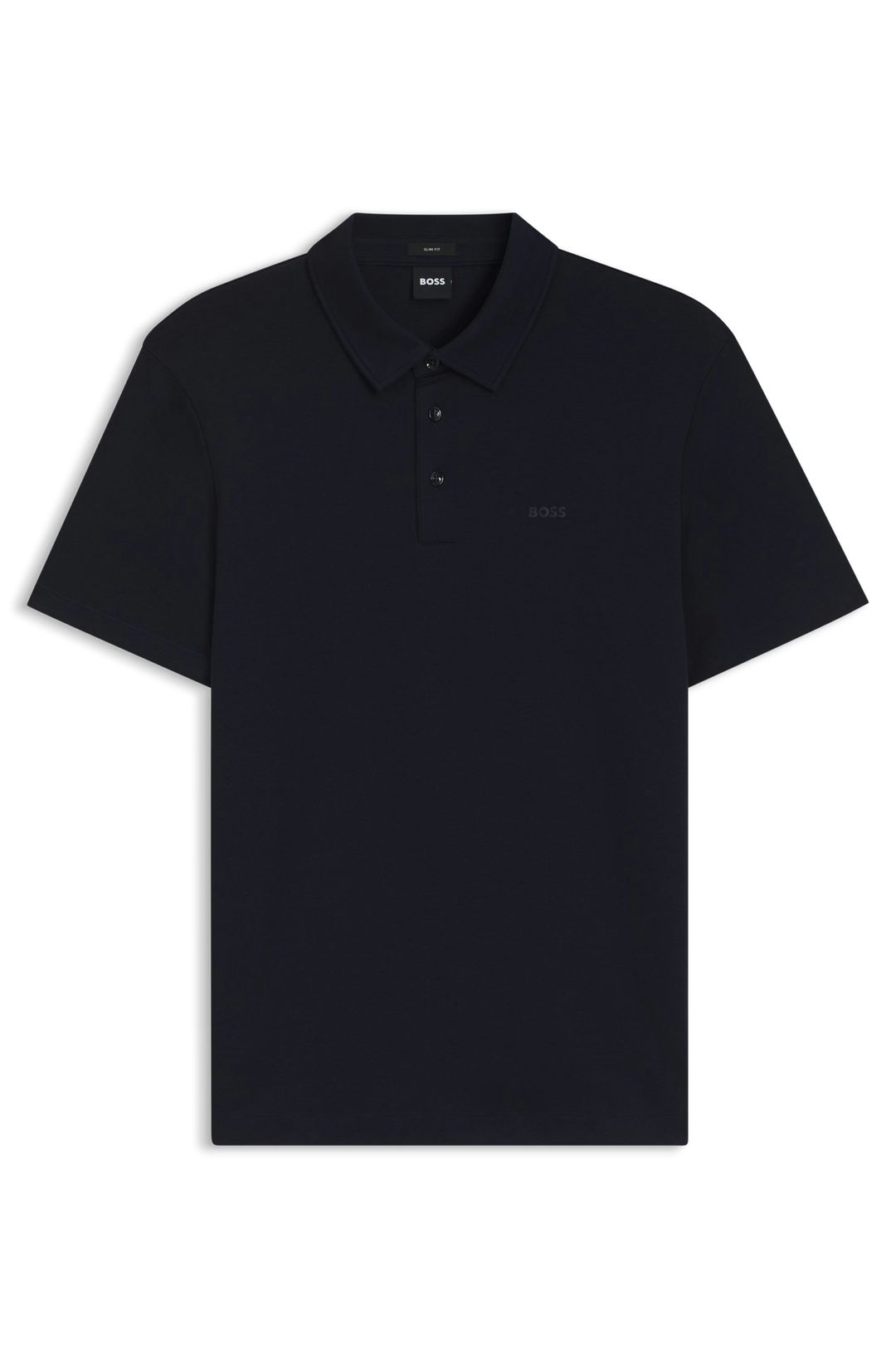 Polokošile slim fit z interlockové bavlny - Dark Blue