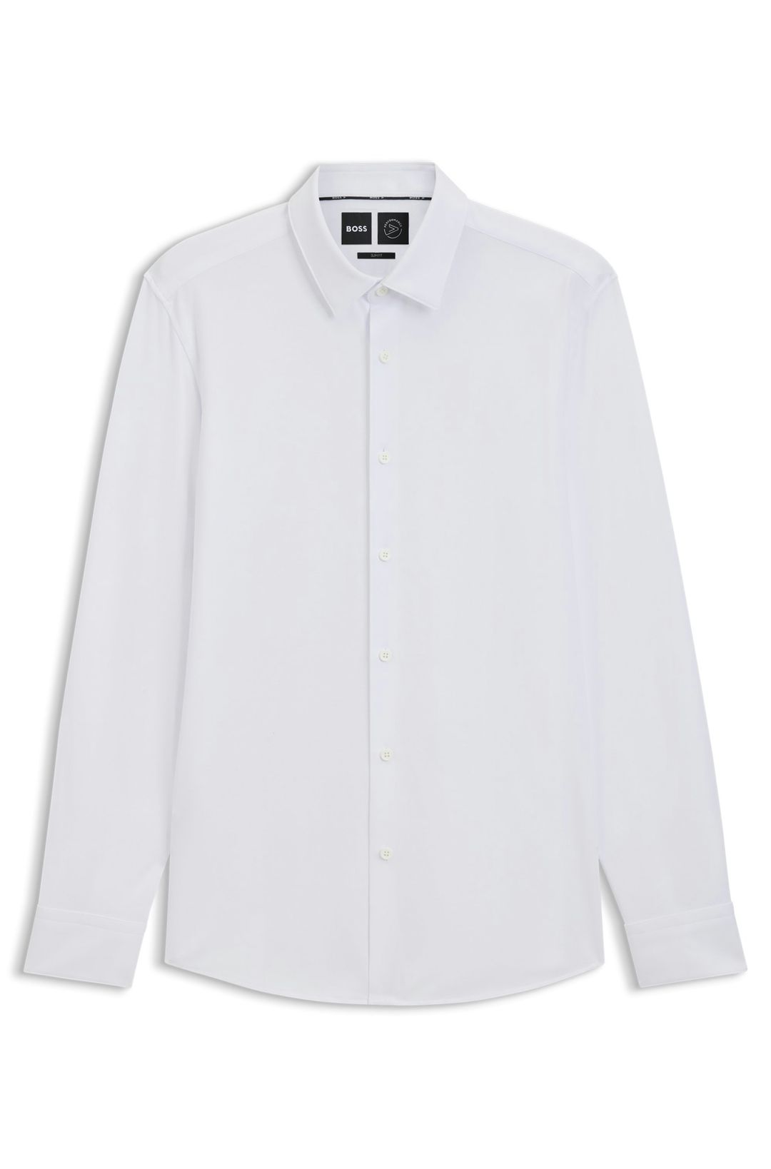 Košile slim fit z funkční strečové bavlny - White