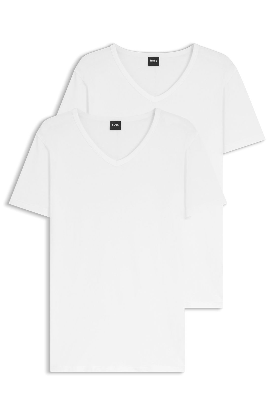 Balení dvou slim fit triček ze strečové bavlny - White