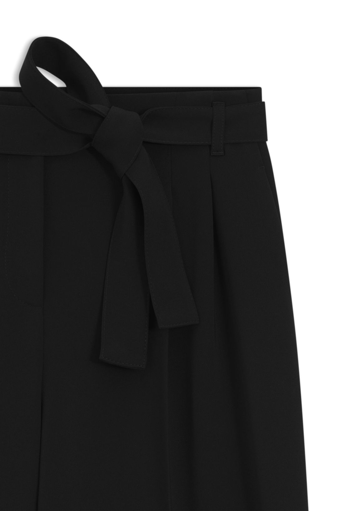 Kalhoty volného střihu z japonského krepu - Black