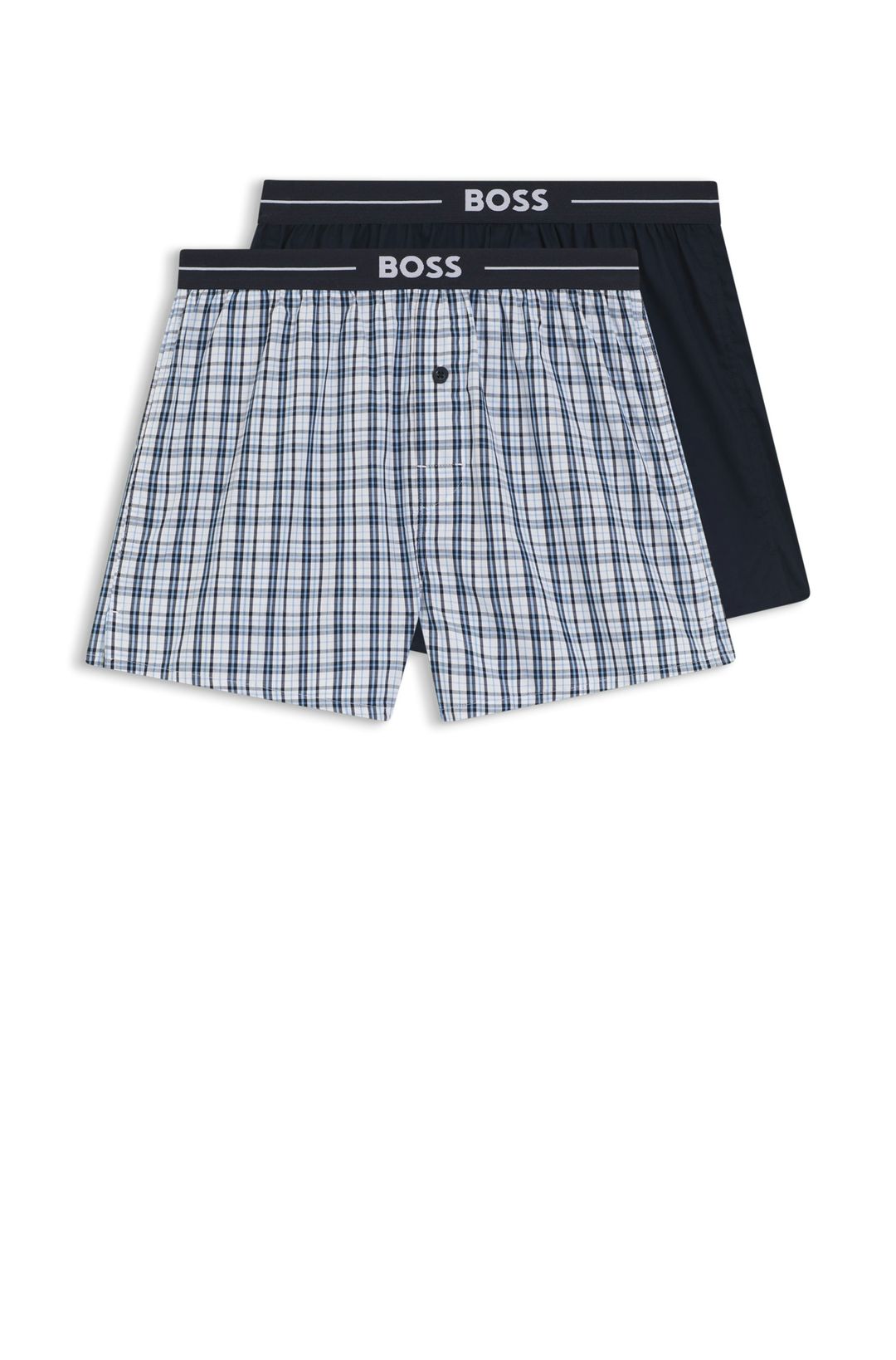 Balení dvou bavlněných pyžamových šortek s logem v pase - Dark Blue