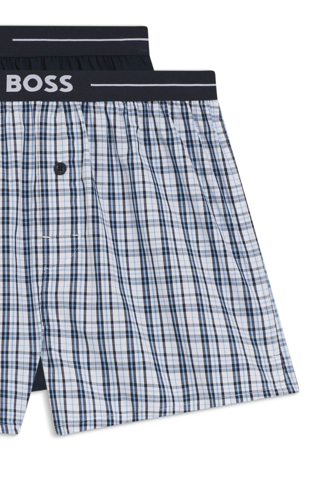 Balení dvou bavlněných pyžamových šortek s logem v pase - Dark Blue