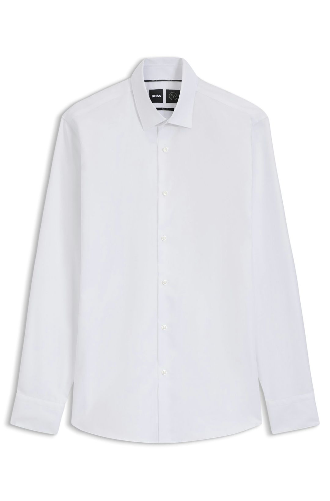 Košile slim fit z vysoce funkční strukturované bavlny - White