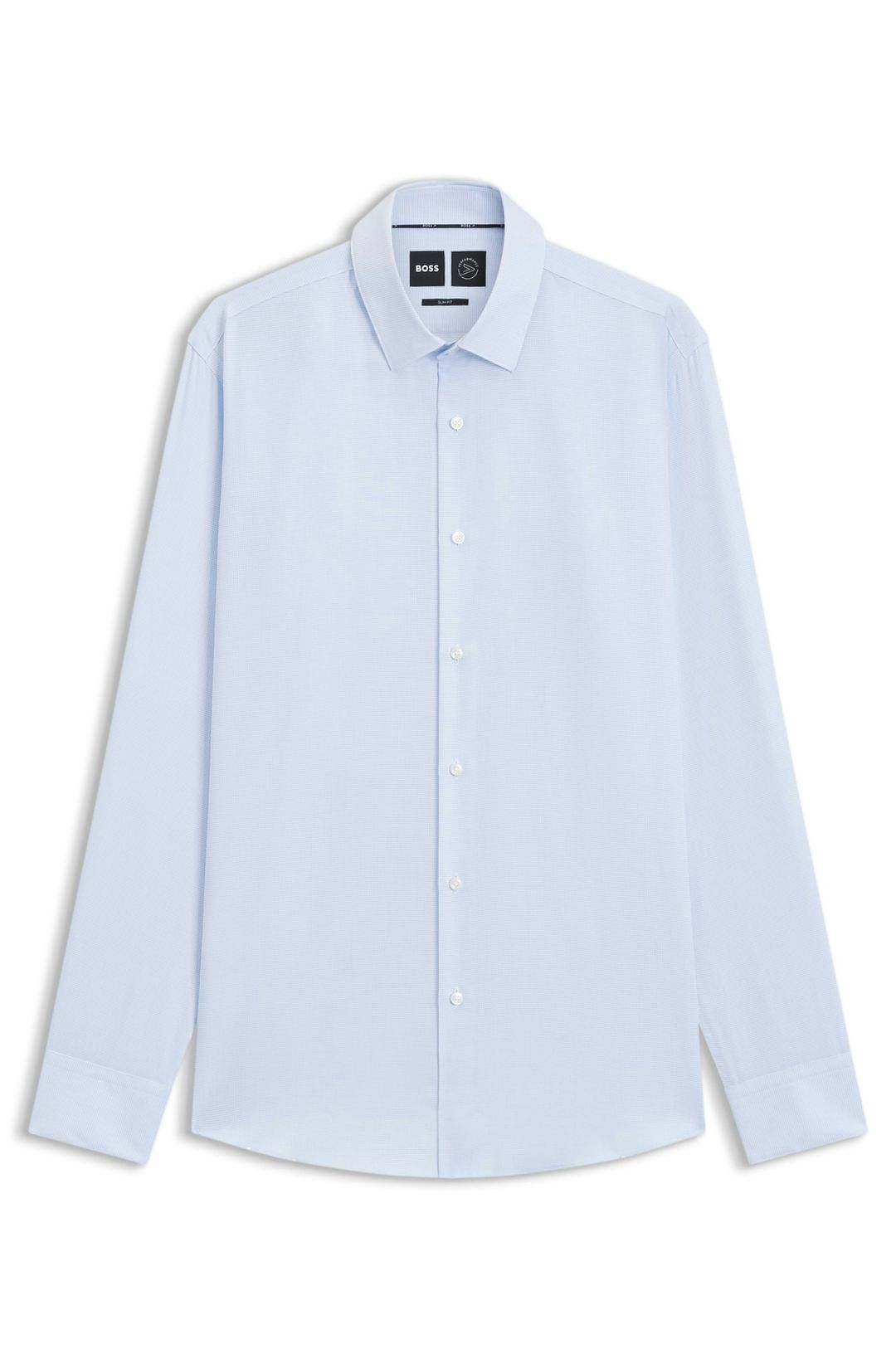 Košile slim fit z vysoce funkční strukturované bavlny - Light/Pastel Blue