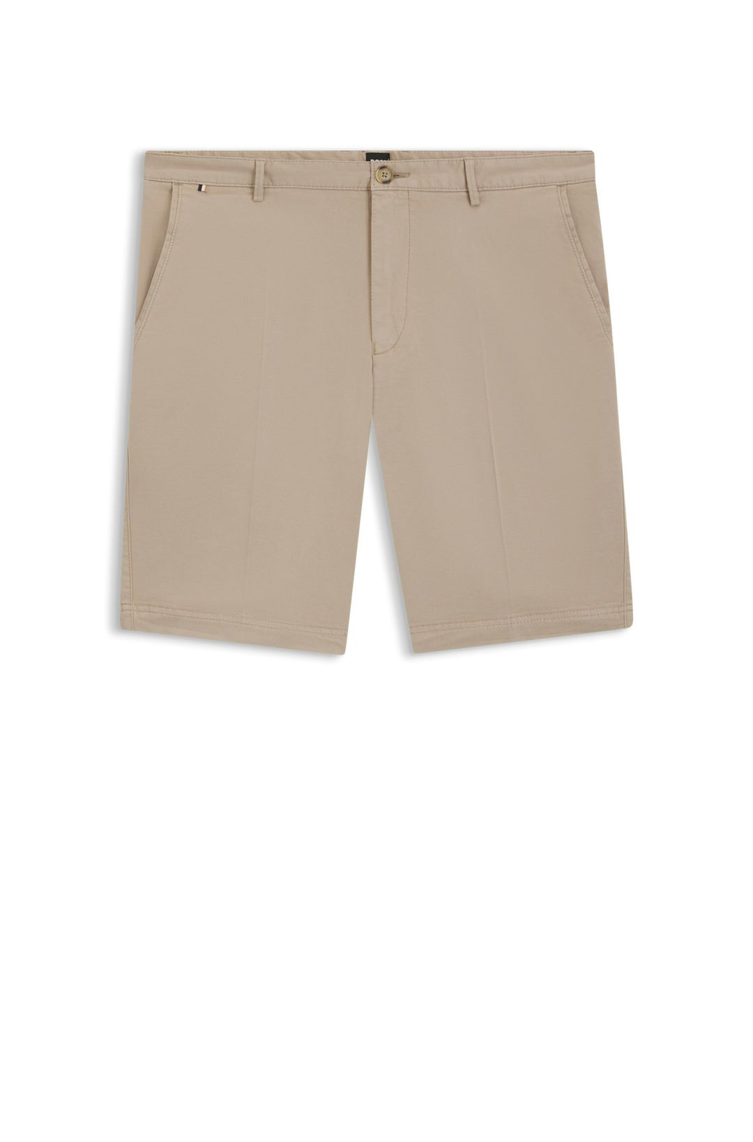 Úzké šortky ze strečového bavlněného gabardénu - Open Beige