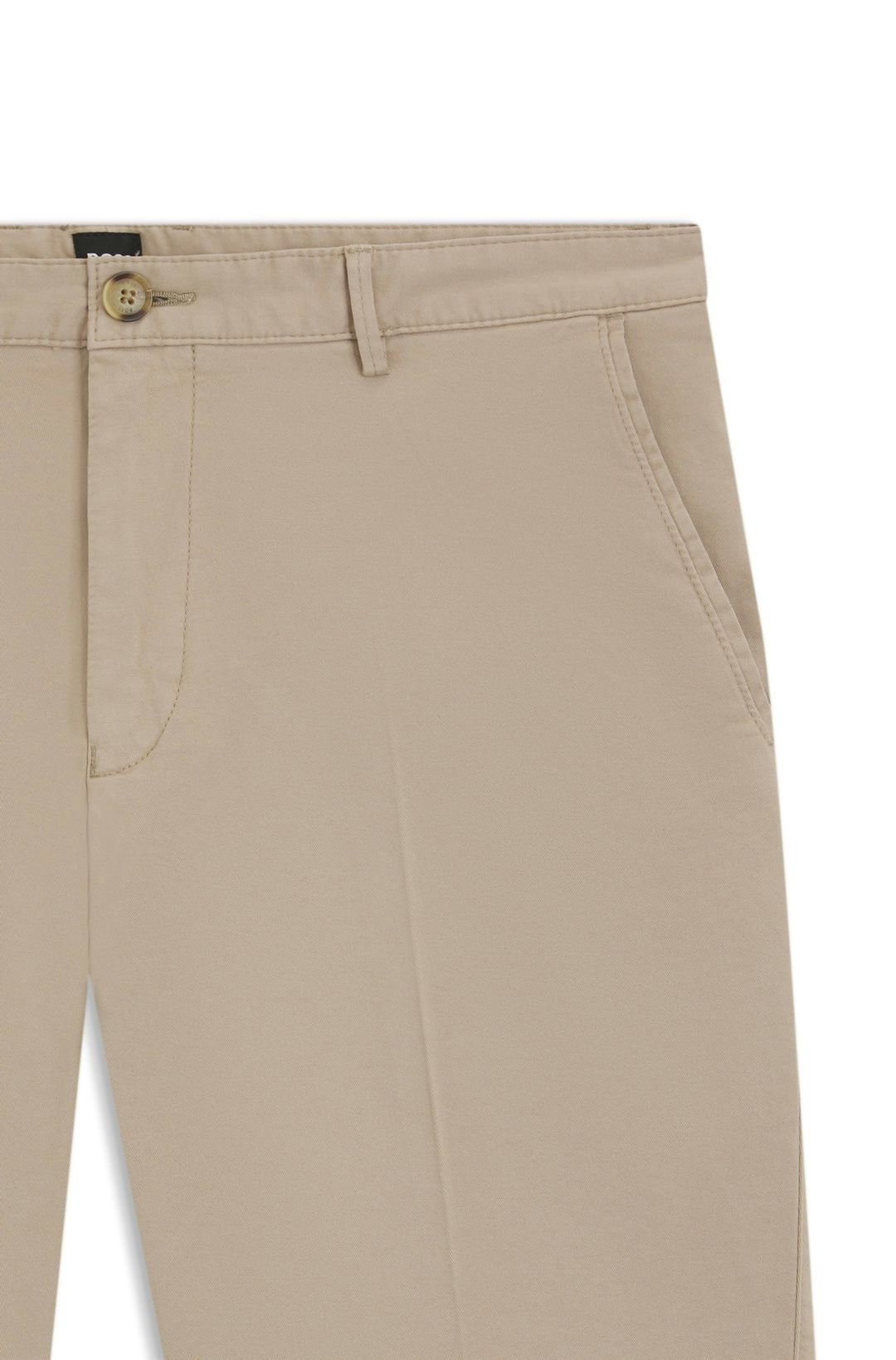 Úzké šortky ze strečového bavlněného gabardénu - Open Beige