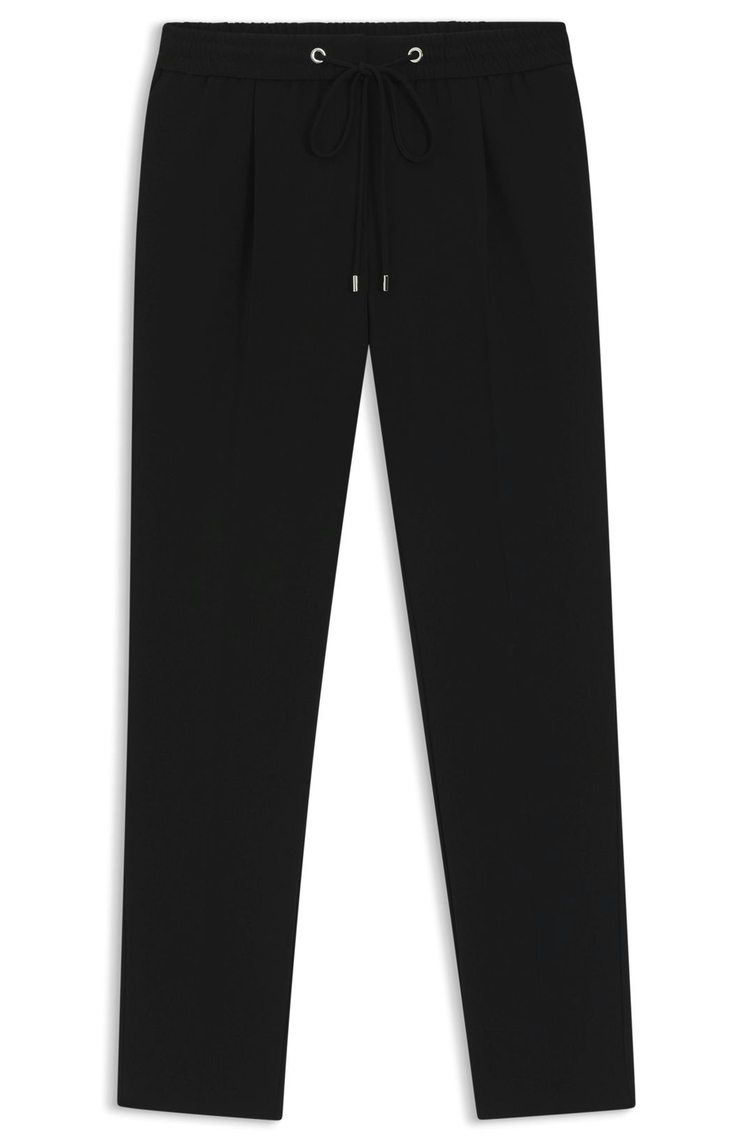 Kalhoty regular střihu z japonského krepu - Black