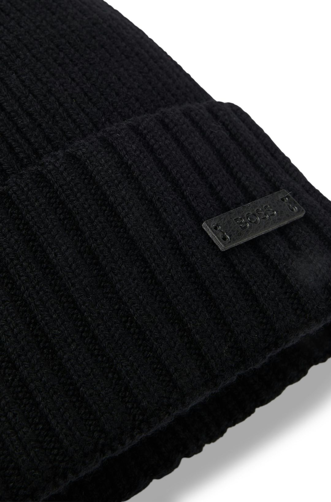 Čepice beanie z panenské vlny s logem - Black
