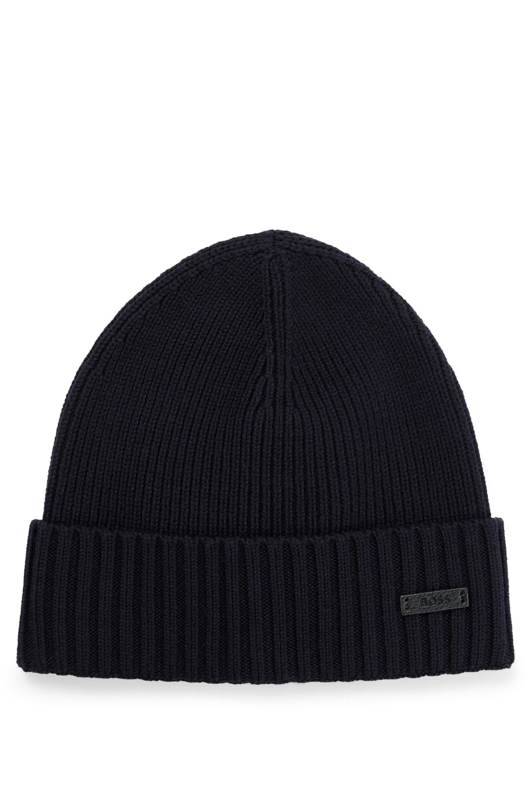 Čepice beanie z panenské vlny s logem - Dark Blue
