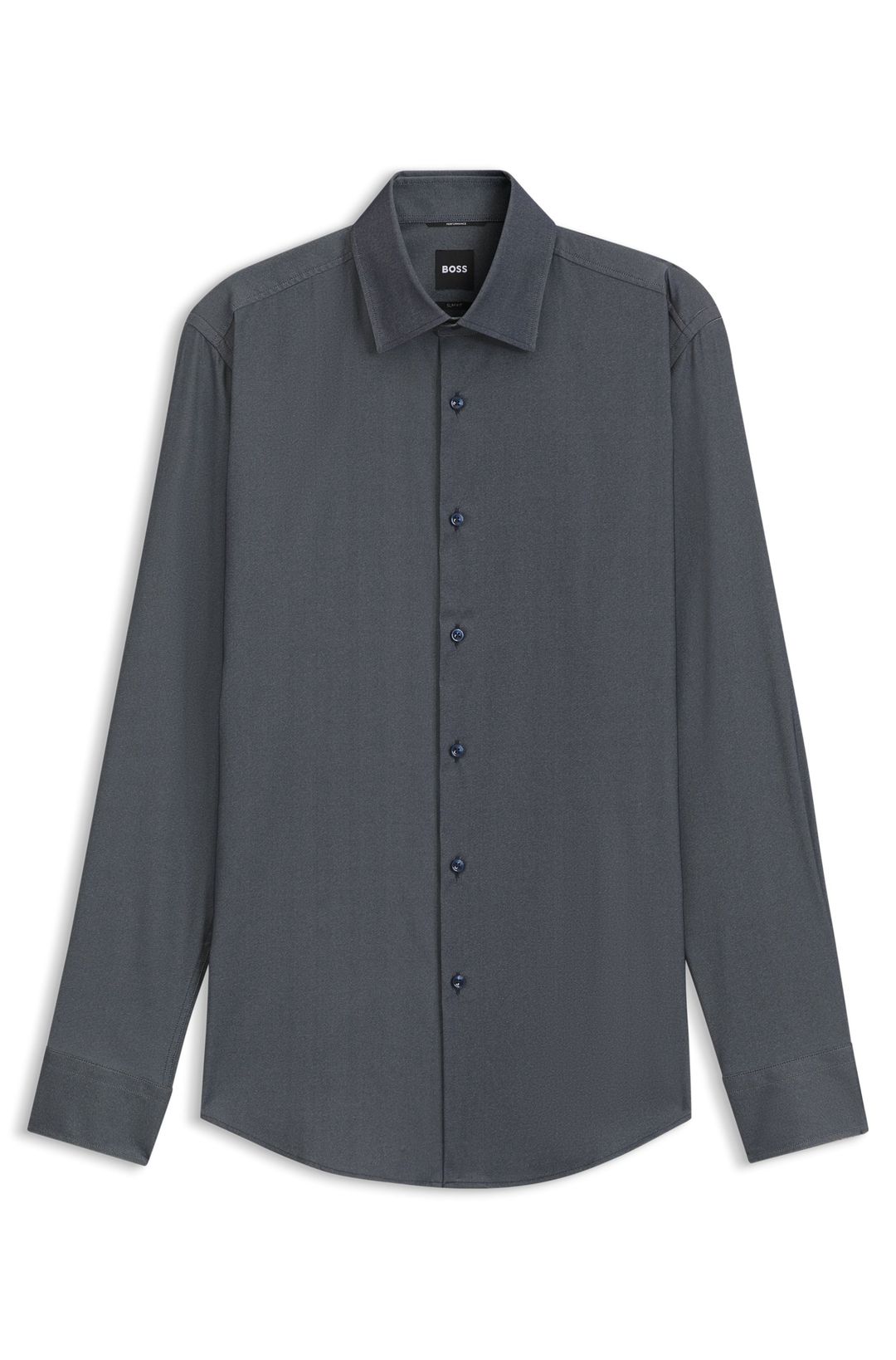 Košile slim fit z funkčního strečového kepru - Dark Blue