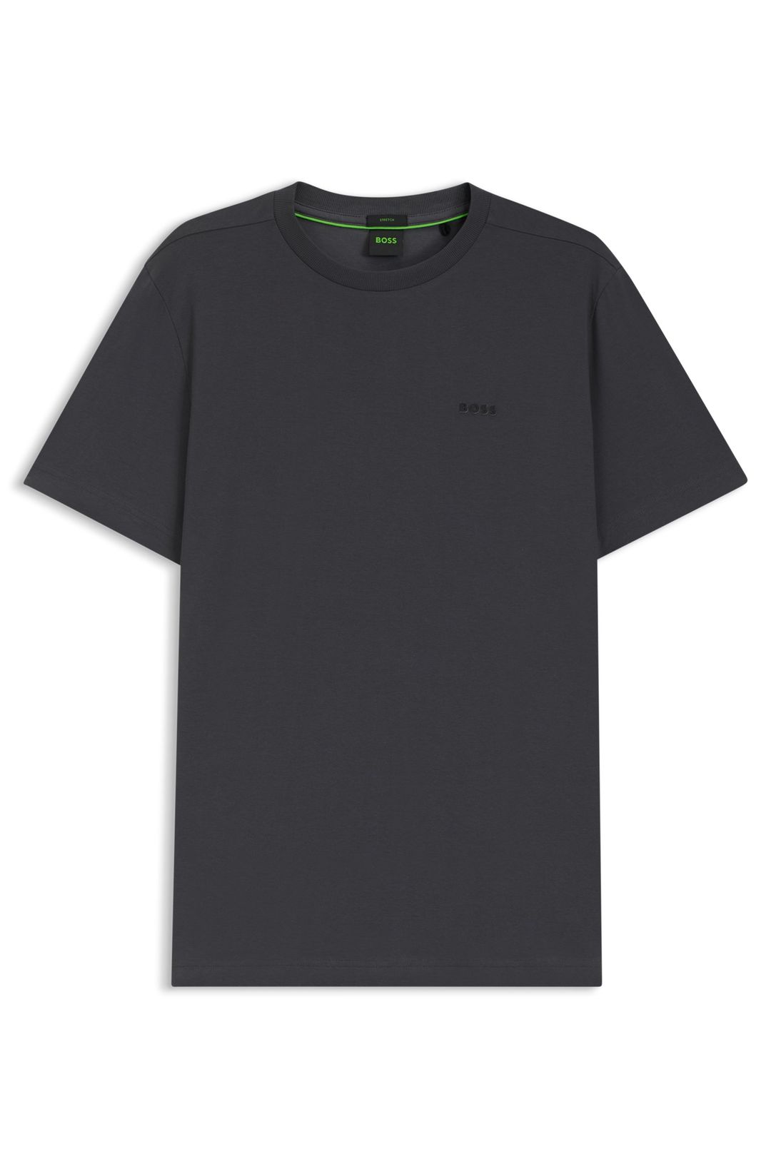 Tričko z elastické bavlny s logem - Dark Grey