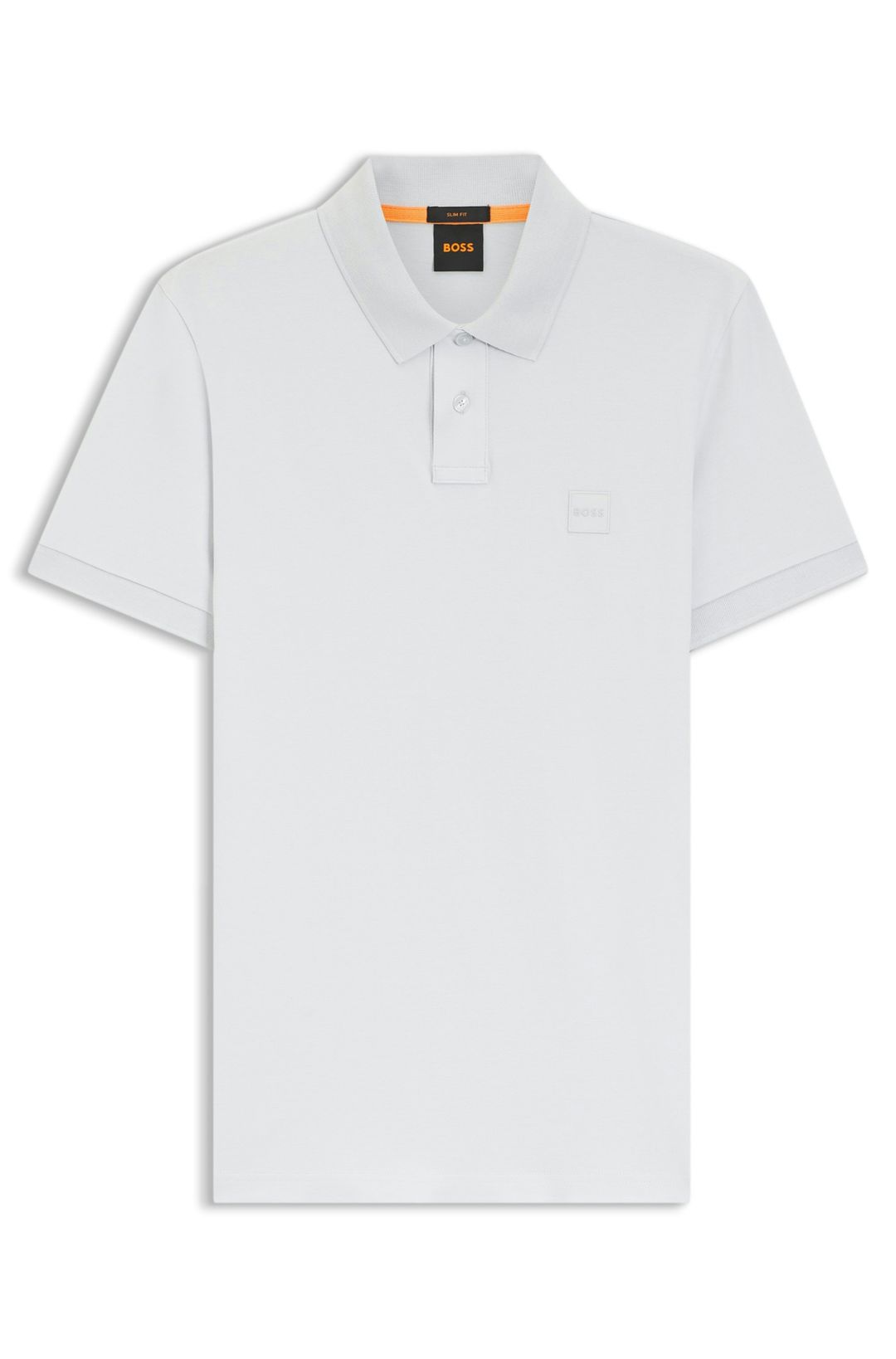 Polotričko slim fit ze strečové  bavlny s nášivkou s logem - Light/Pastel Grey