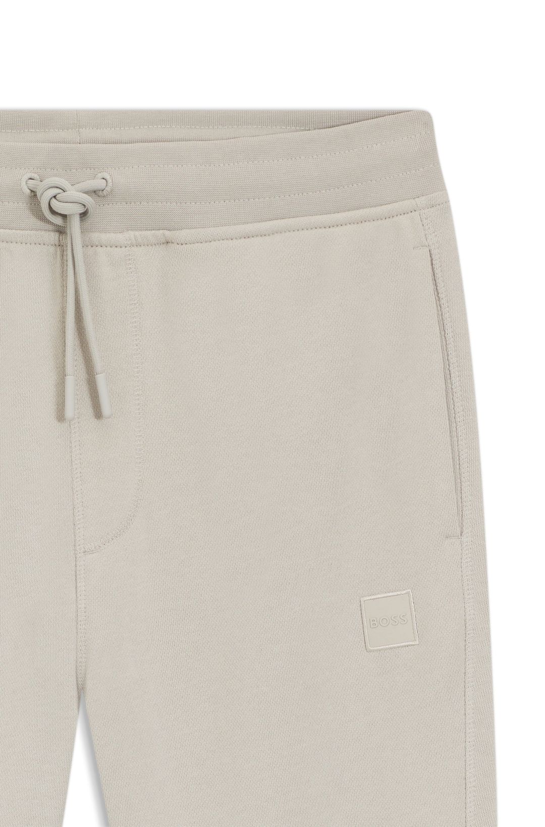 Teplákové kalhoty z bavlněného froté s nášivkou s logem - Open Grey
