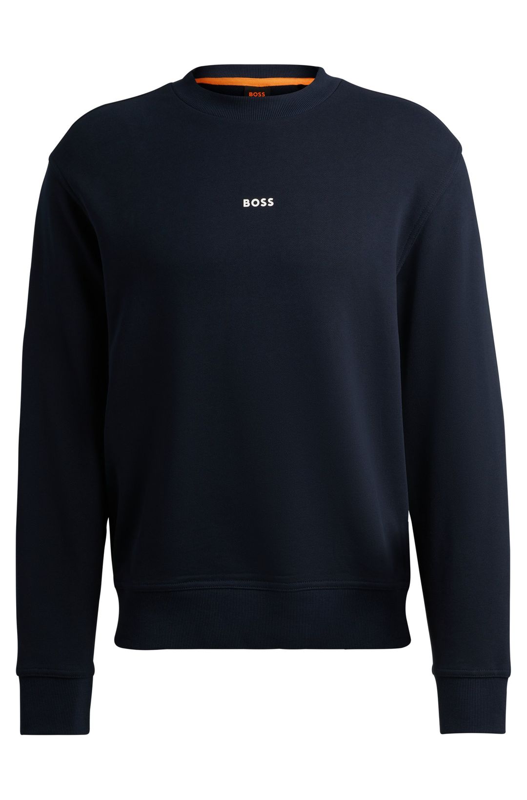 Mikina volného střihu z bavlněného froté s kontrastním logem - Dark Blue