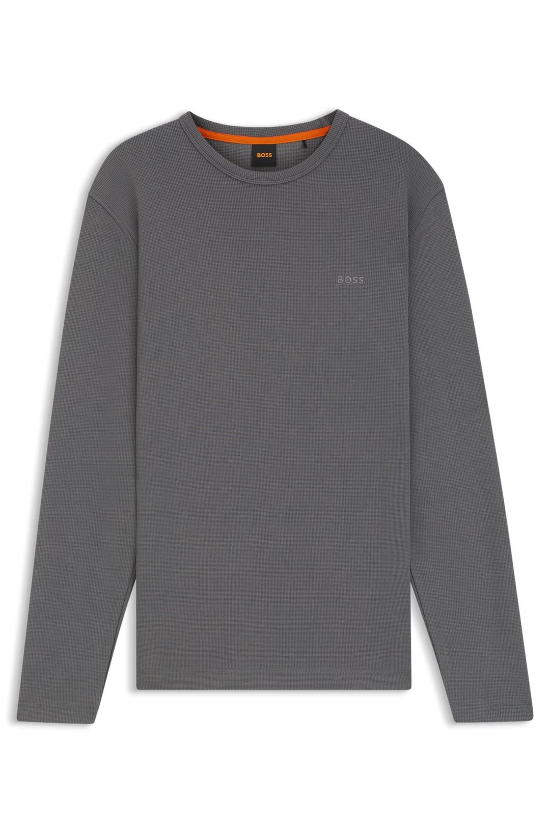 Tričko z bavlněné směsi s vaflovou strukturou - Open Grey