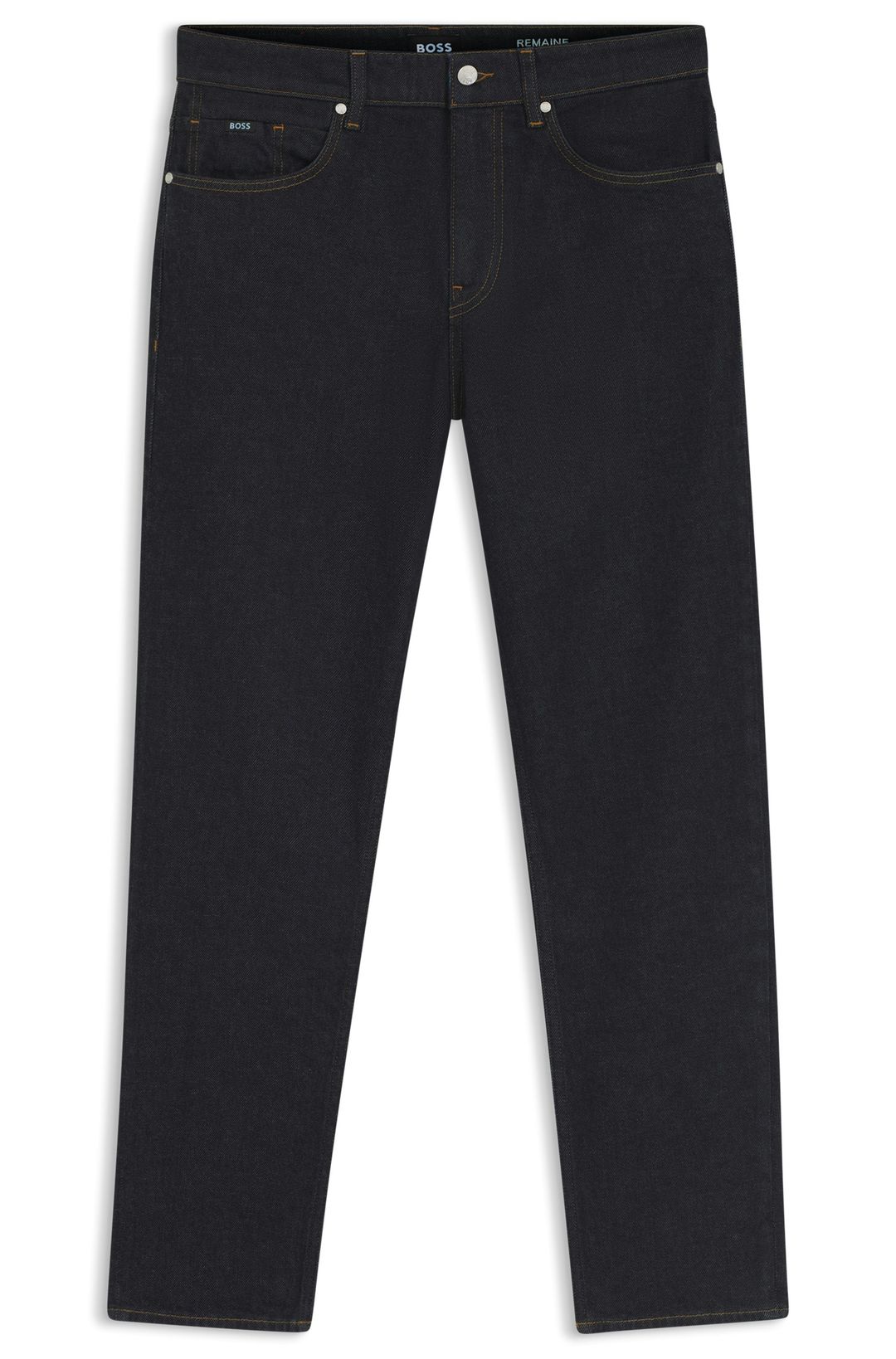 Džíny Maine regular fit z modrého pohodlného strečového denimu - Navy