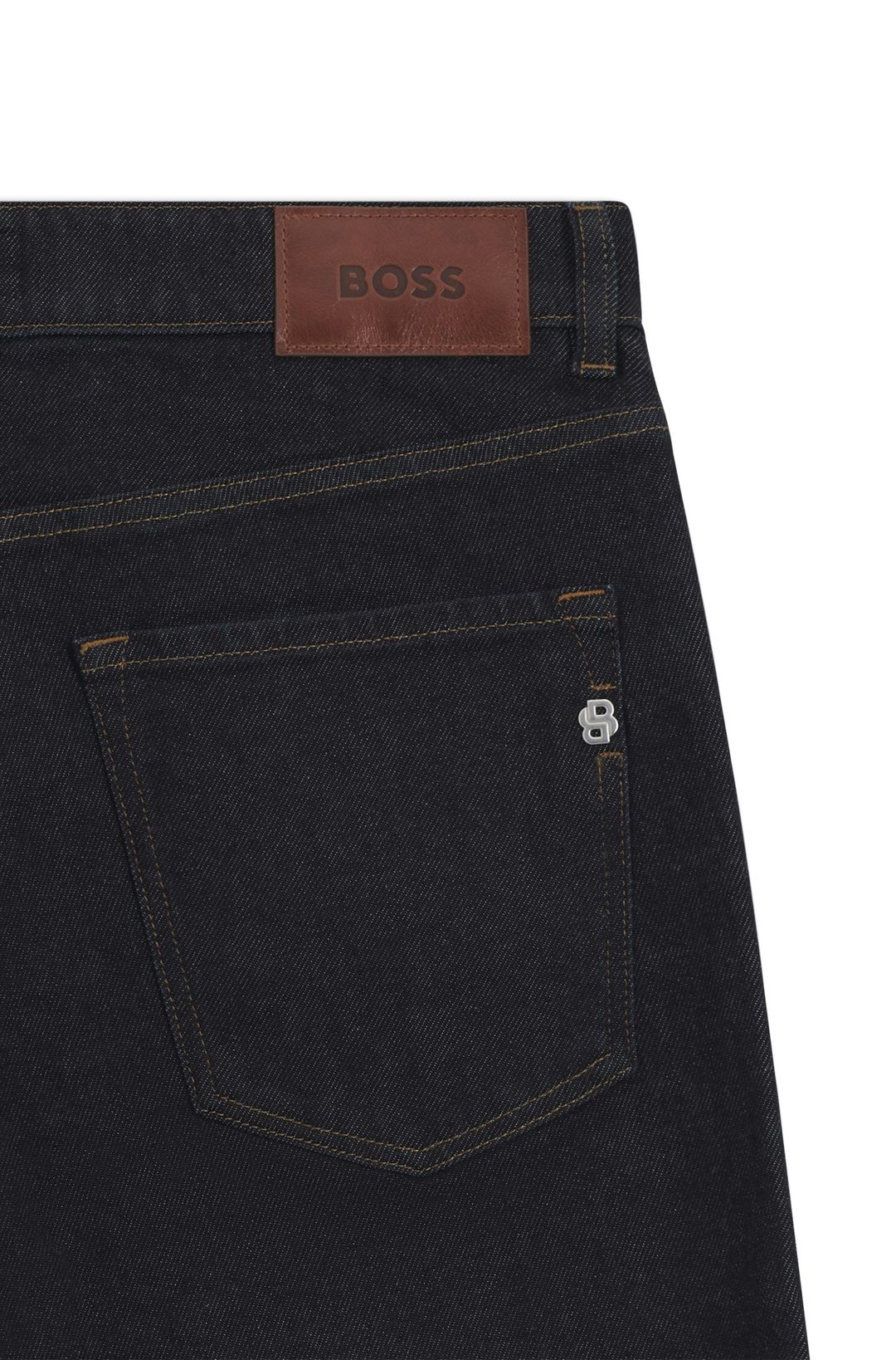 Džíny Maine regular fit z modrého pohodlného strečového denimu - Navy