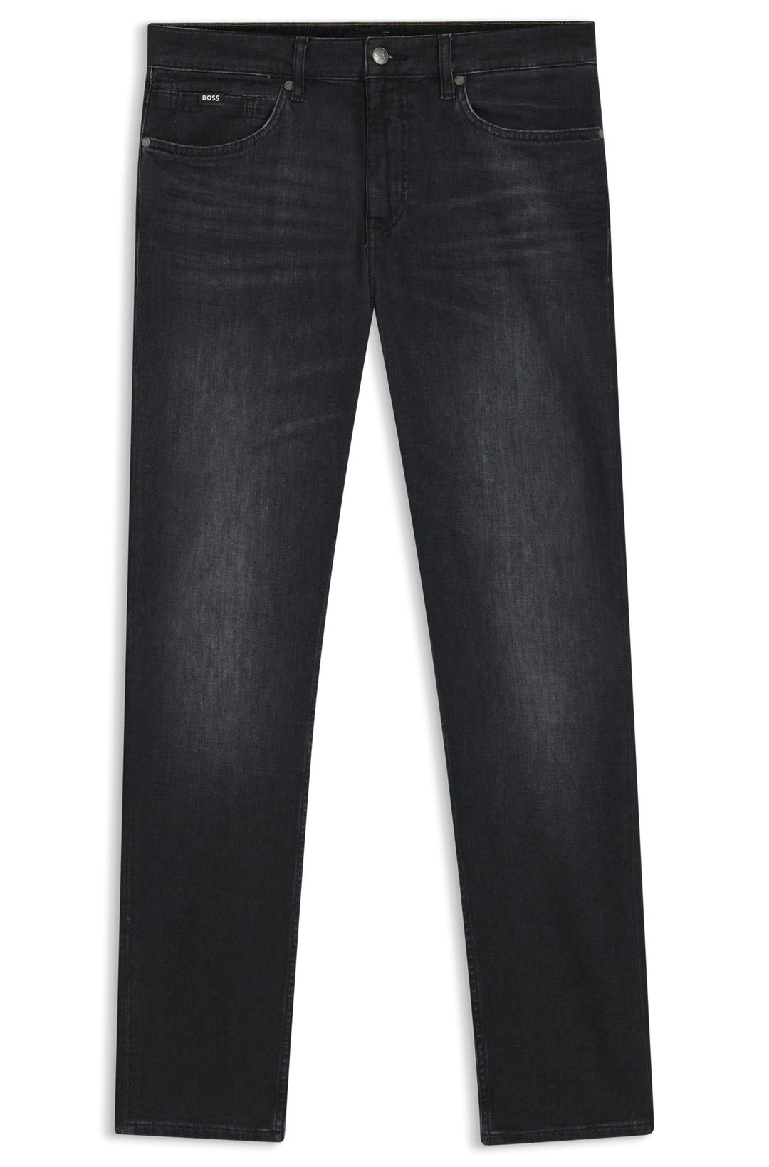 Džíny Maine regular fit z super měkkého černého italského denimu - Charcoal