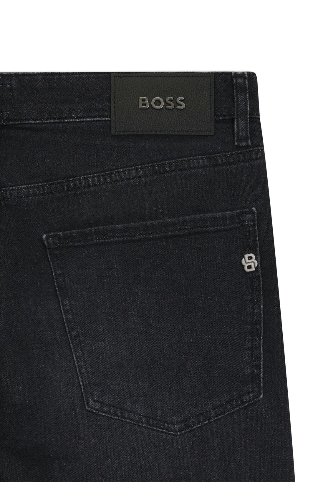 Džíny Maine regular fit z super měkkého černého italského denimu - Charcoal